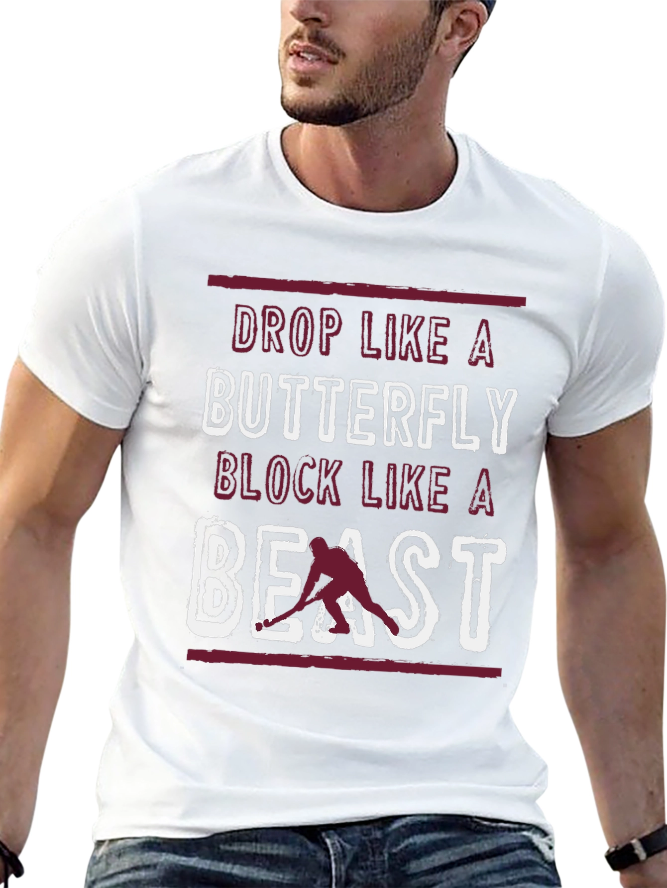 Hockey Drop Like A Butterfly Graphic Tee