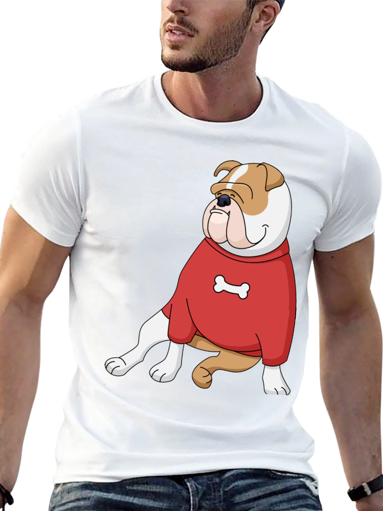 Bulldog Bone Graphic Tee - Comfort & Style