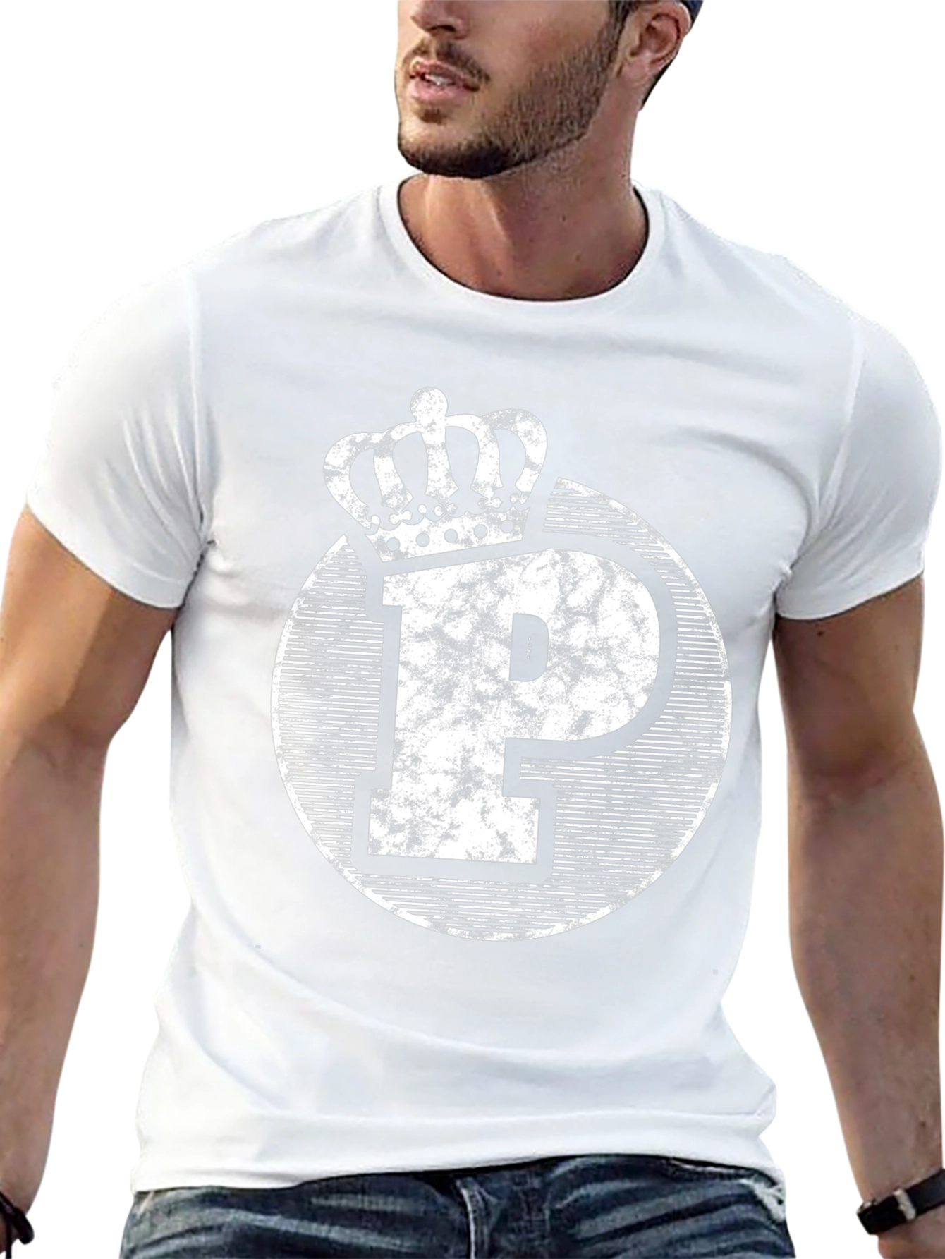 King P Graphic Tee - Black Crew Neck