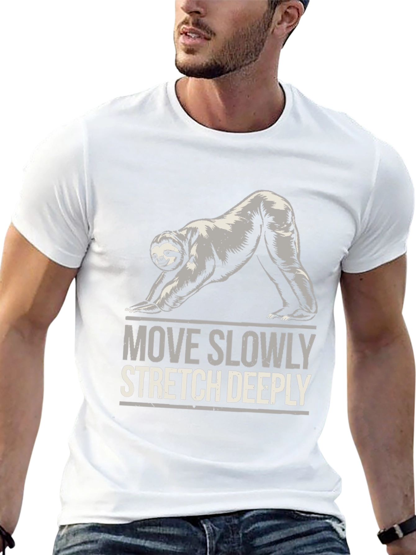 Yoga Sloth T-Shirt - Move Slowly Stretch Deeply