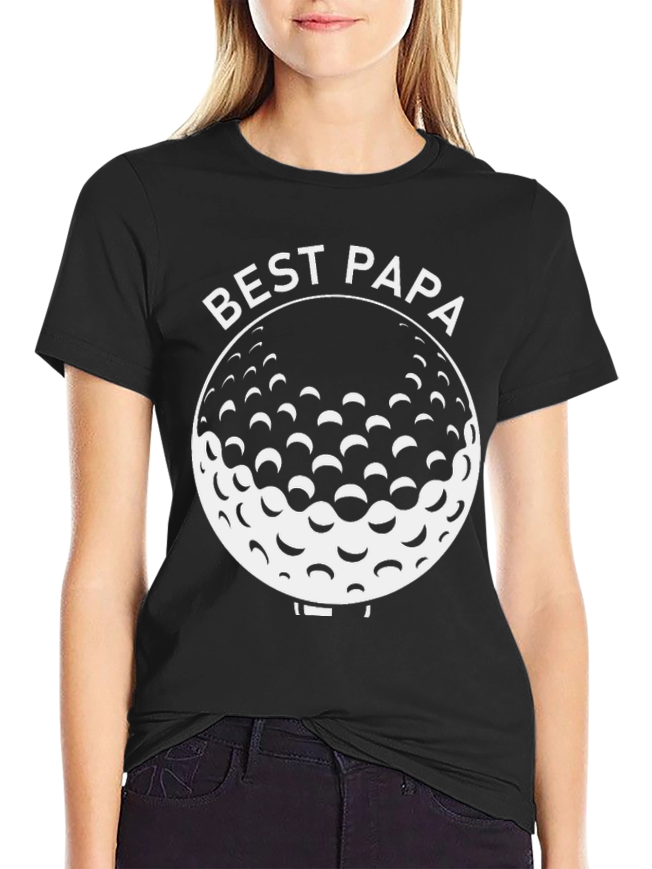 Best Papa Golf Ball Graphic T-Shirt