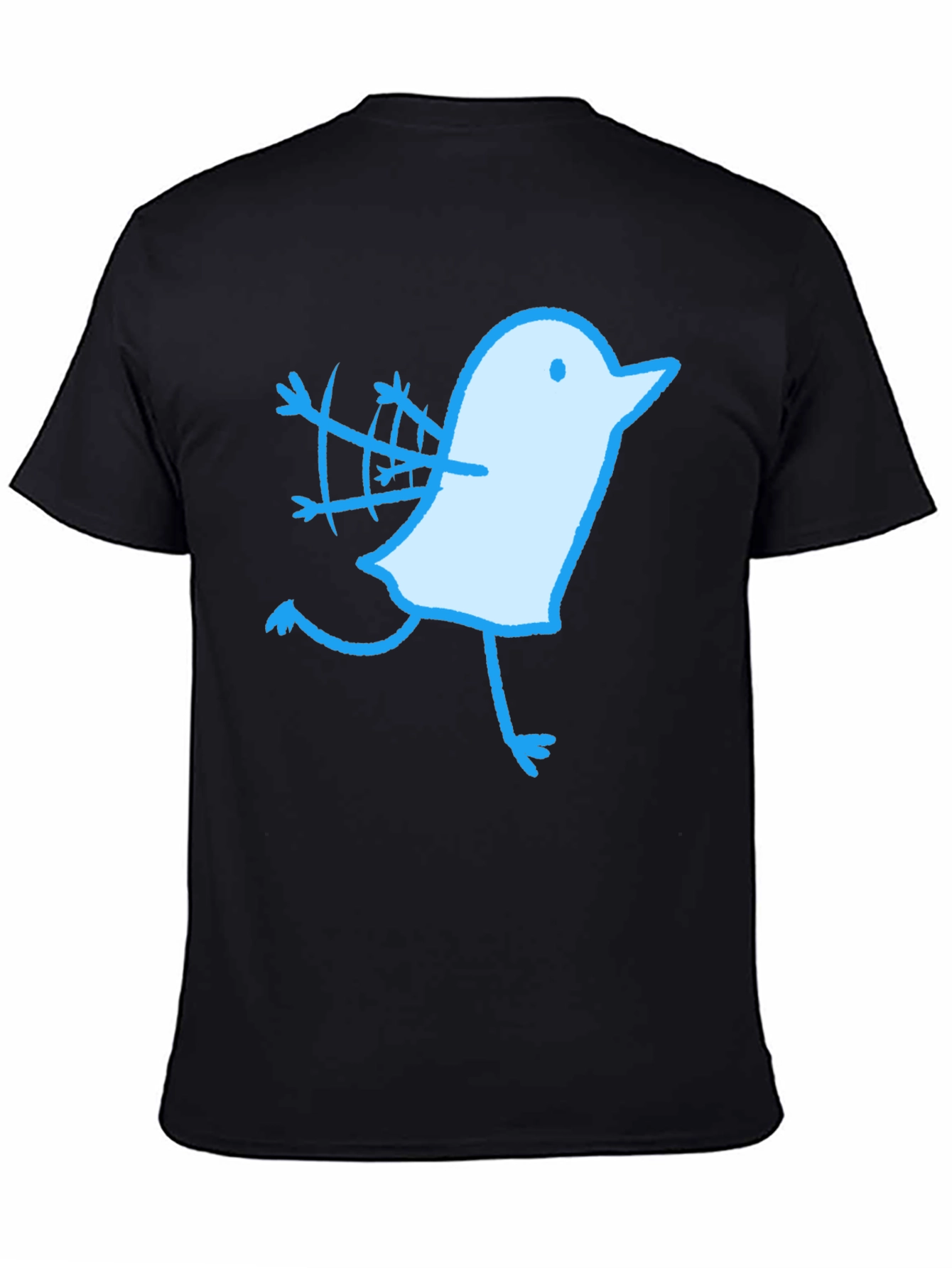 Novelty Bird Graphic Black T-Shirt