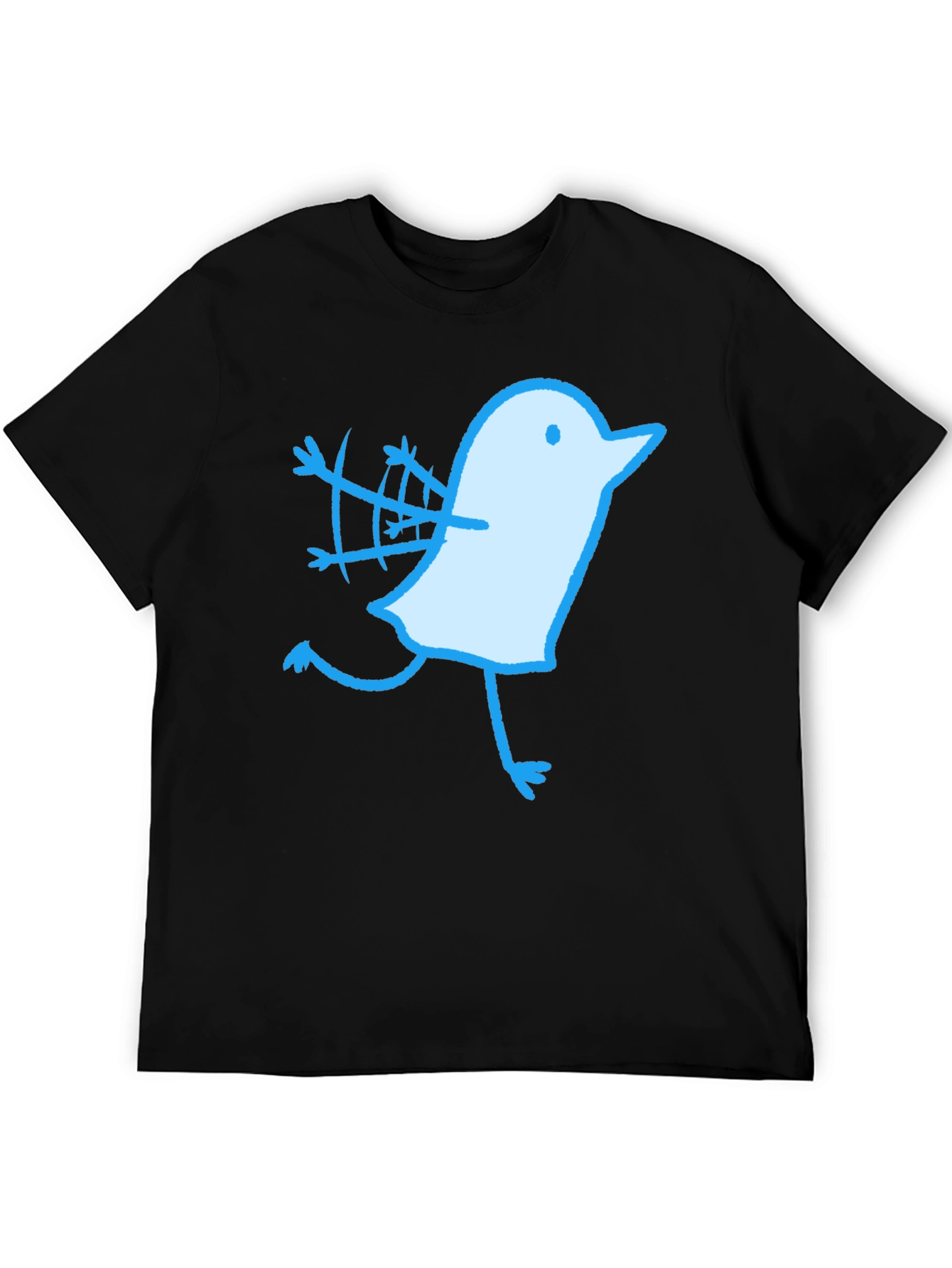 Novelty Bird Graphic Black T-Shirt