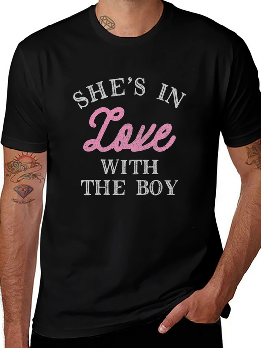 Shes In Love With The Boy Black T-Shirt