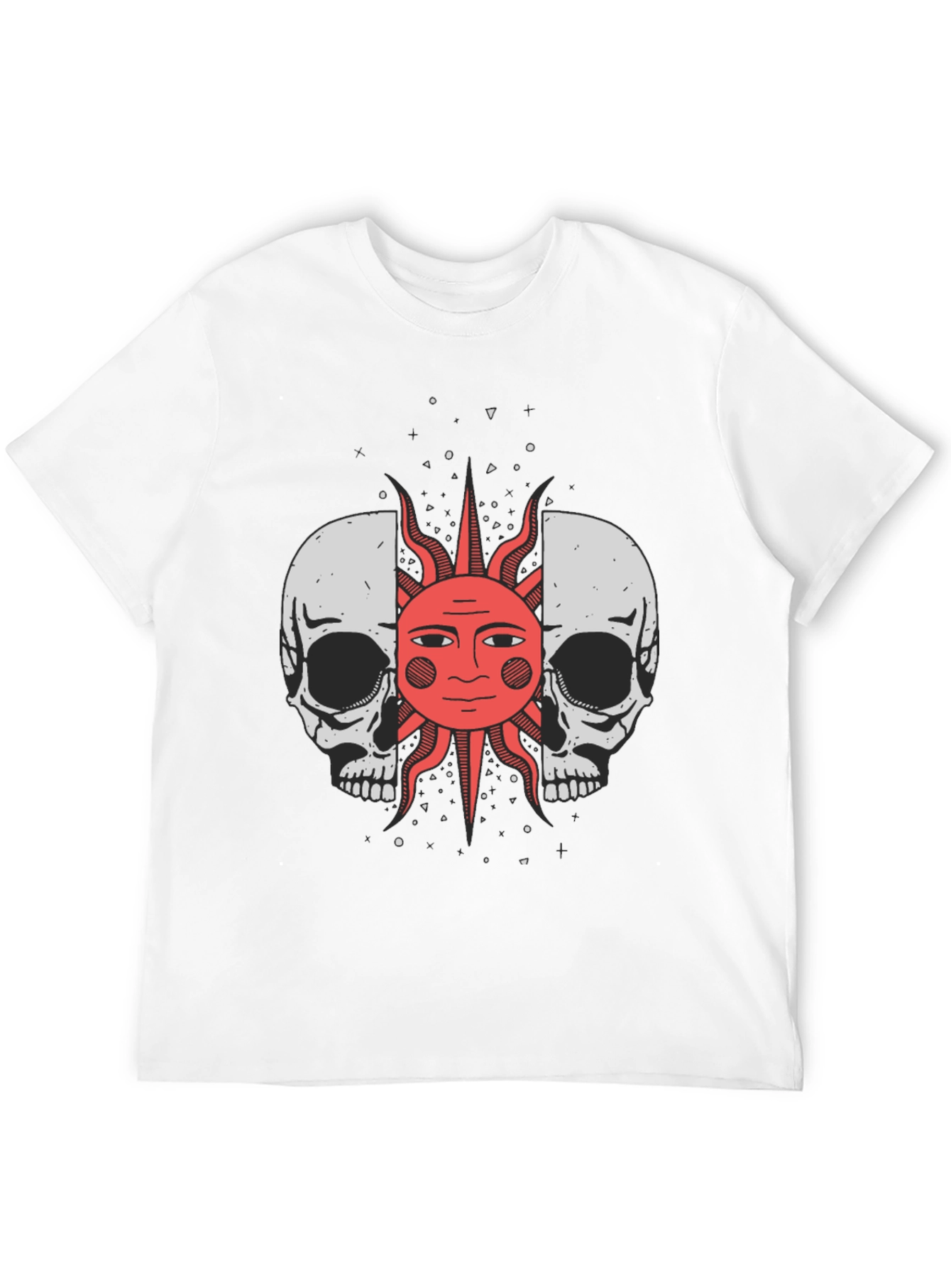 Skull & Sun Graphic Tee - Black