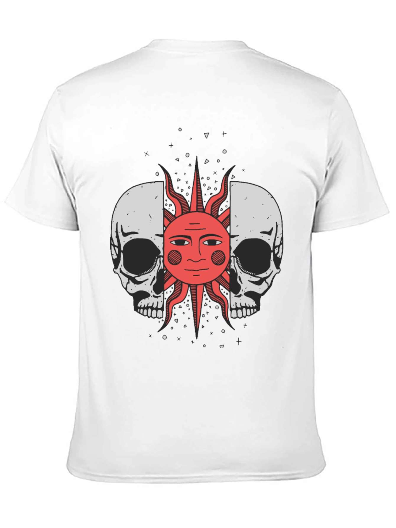 Skull & Sun Graphic Tee - Black