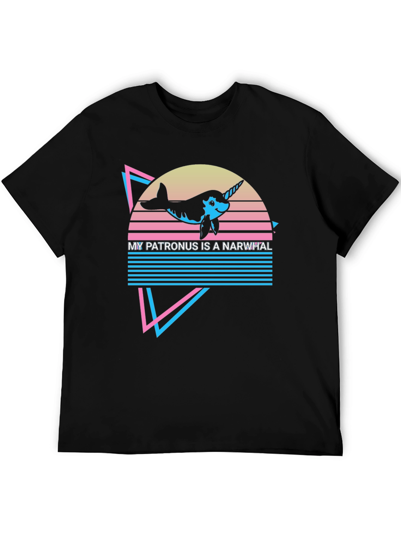 Narwhal Patronus T-Shirt - Retro Design