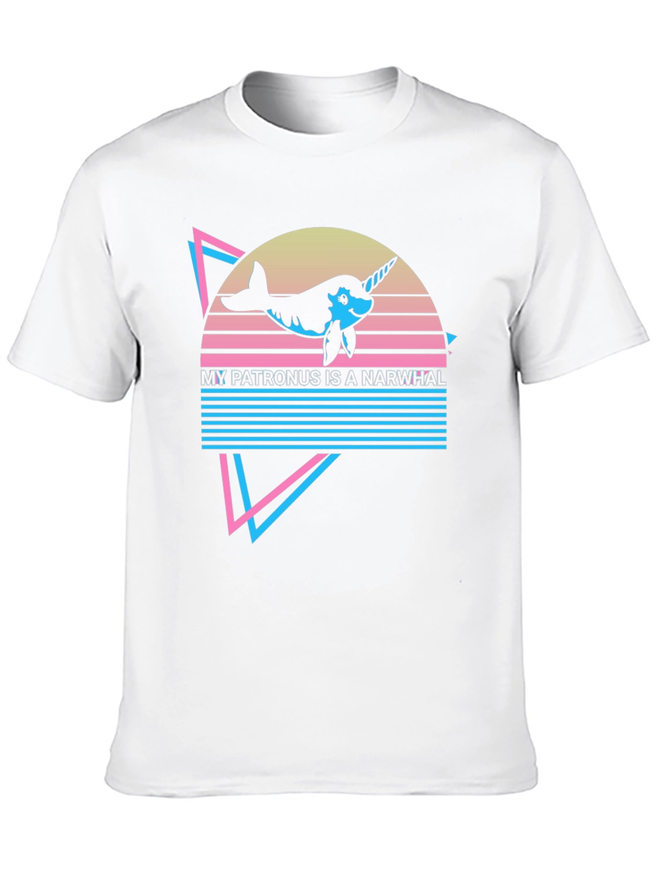 Narwhal Patronus T-Shirt - Retro Design