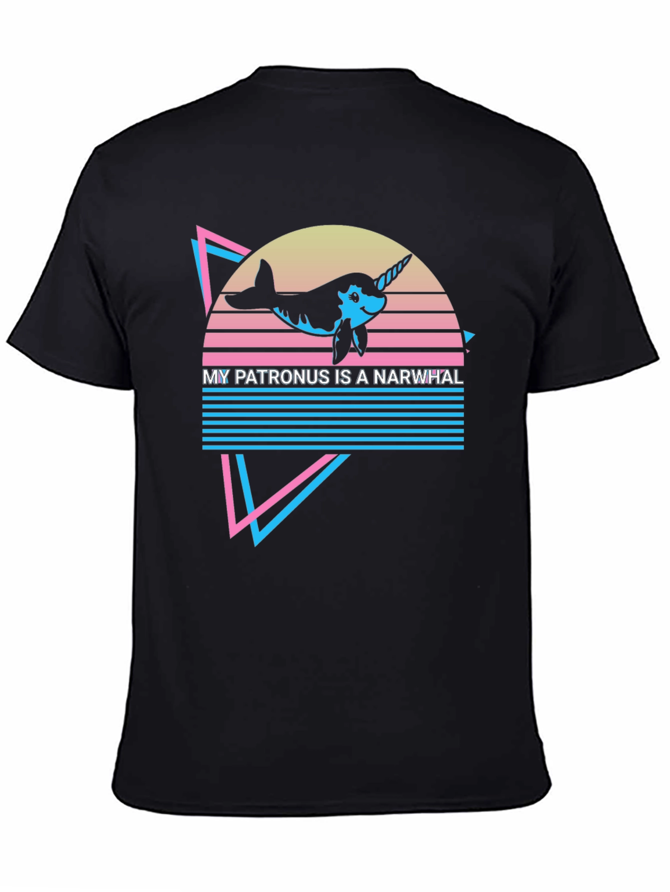 Narwhal Patronus T-Shirt - Retro Design
