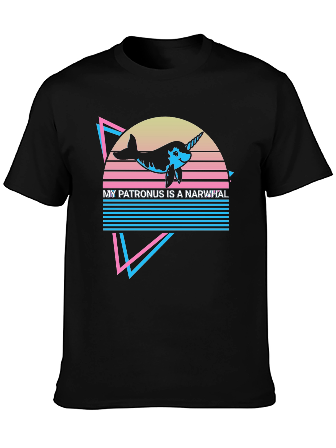 Narwhal Patronus T-Shirt - Retro Design