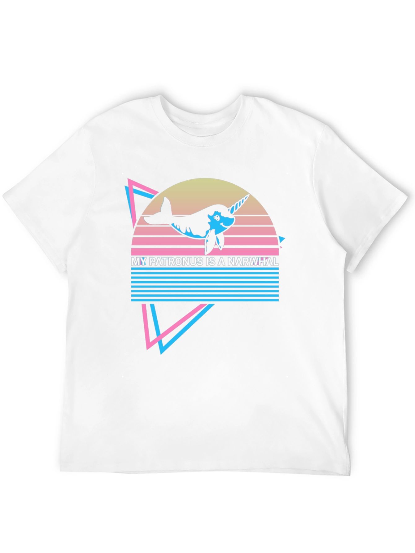 Narwhal Patronus T-Shirt - Retro Design