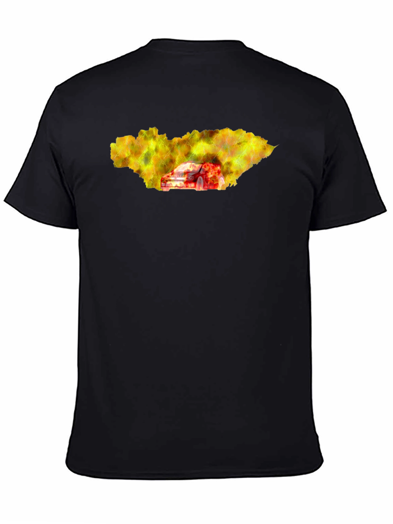 Burning Car Graphic T-Shirt