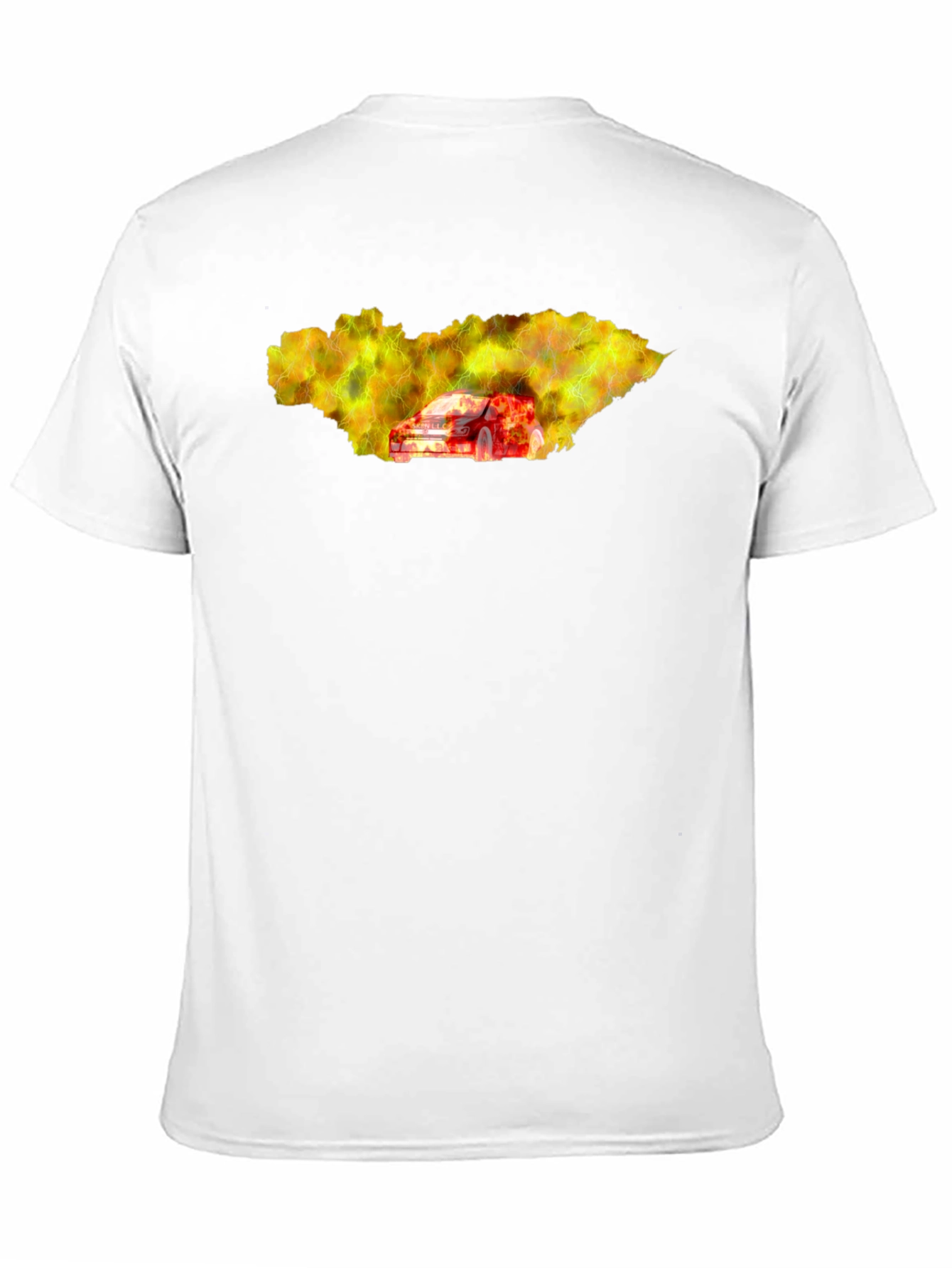 Burning Car Graphic T-Shirt