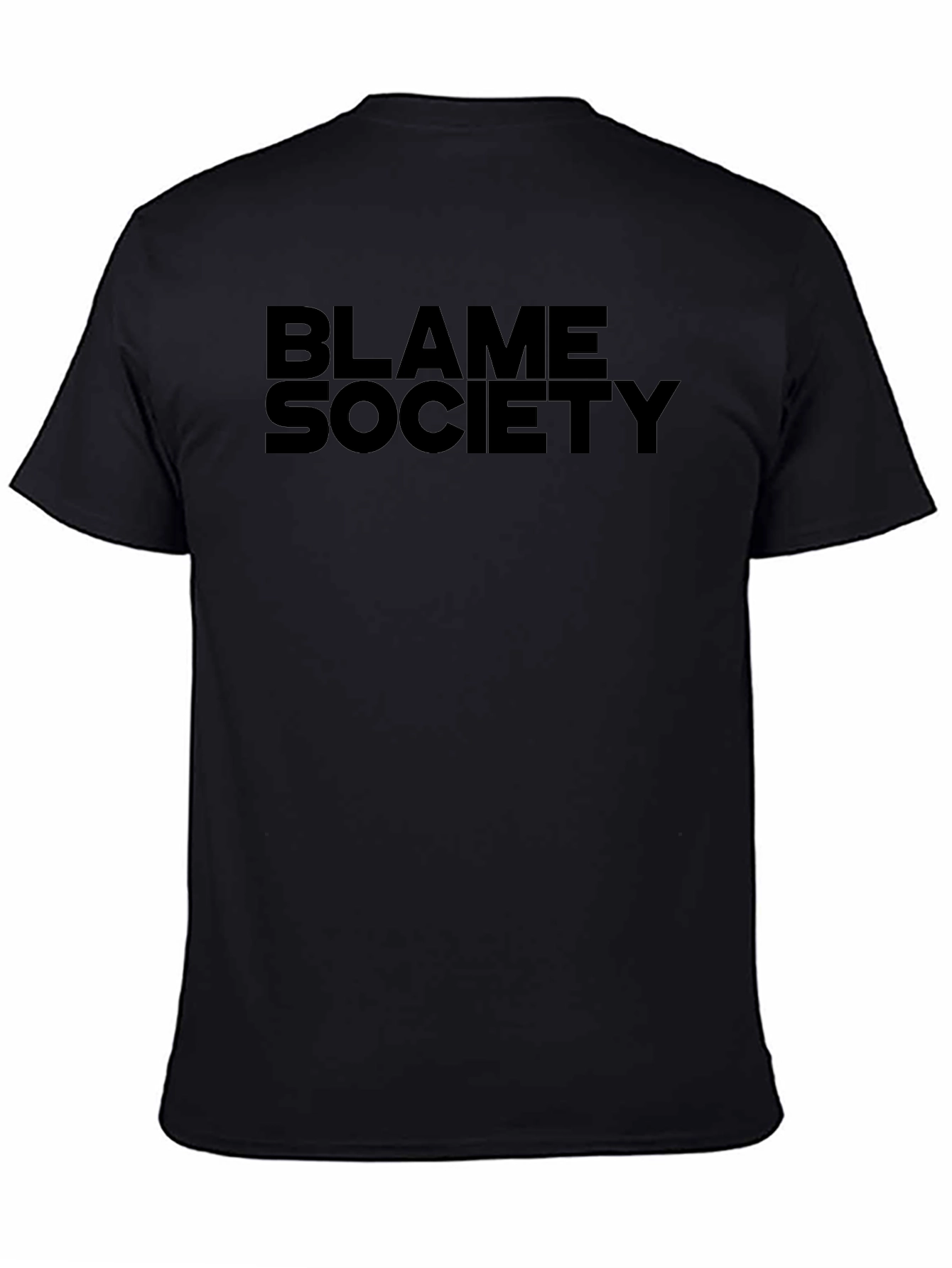 Blame Society Black Graphic T-Shirt