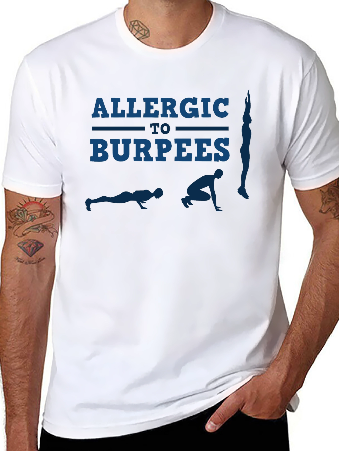 Allergic to Burpees T-Shirt - Funny Workout Tee