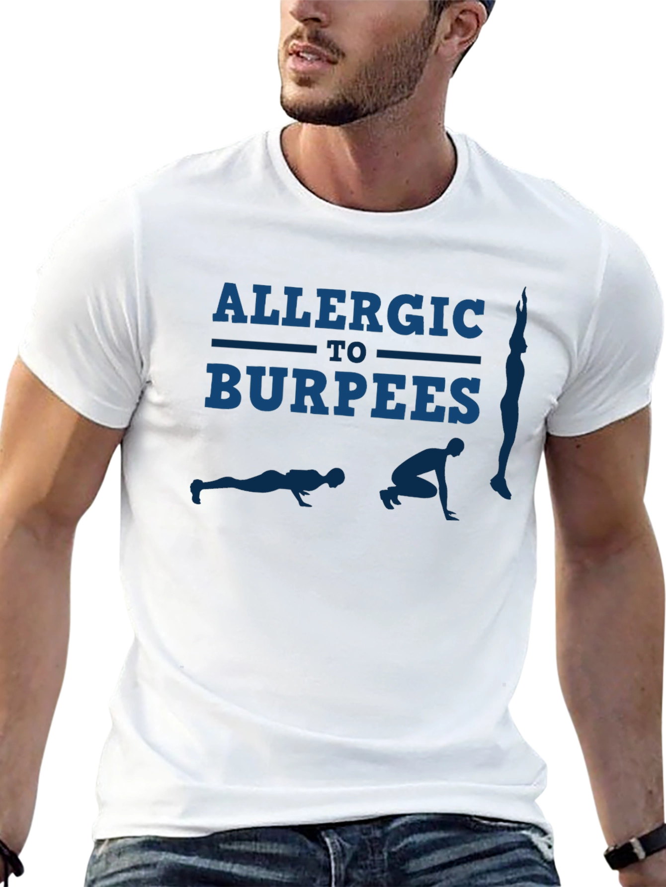 Allergic to Burpees T-Shirt - Funny Workout Tee