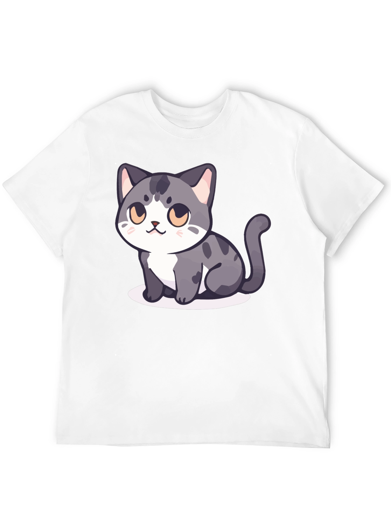 Cute Cartoon Cat Graphic T-Shirt - Stylish Unisex Tee