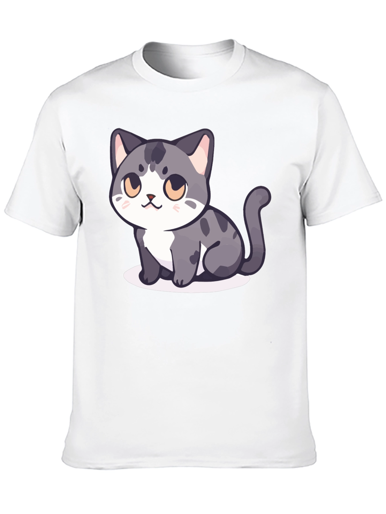 Cute Cartoon Cat Graphic T-Shirt - Stylish Unisex Tee