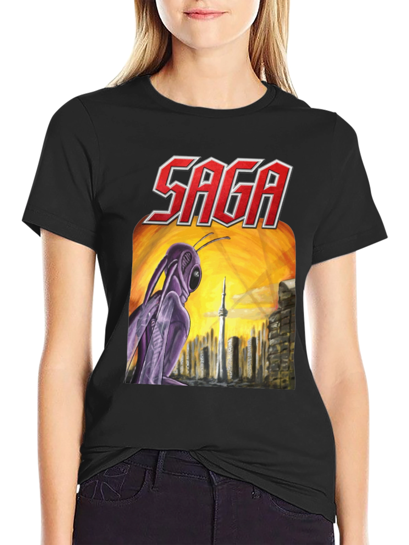 Saga Worlds Apart Album Cover T-Shirt