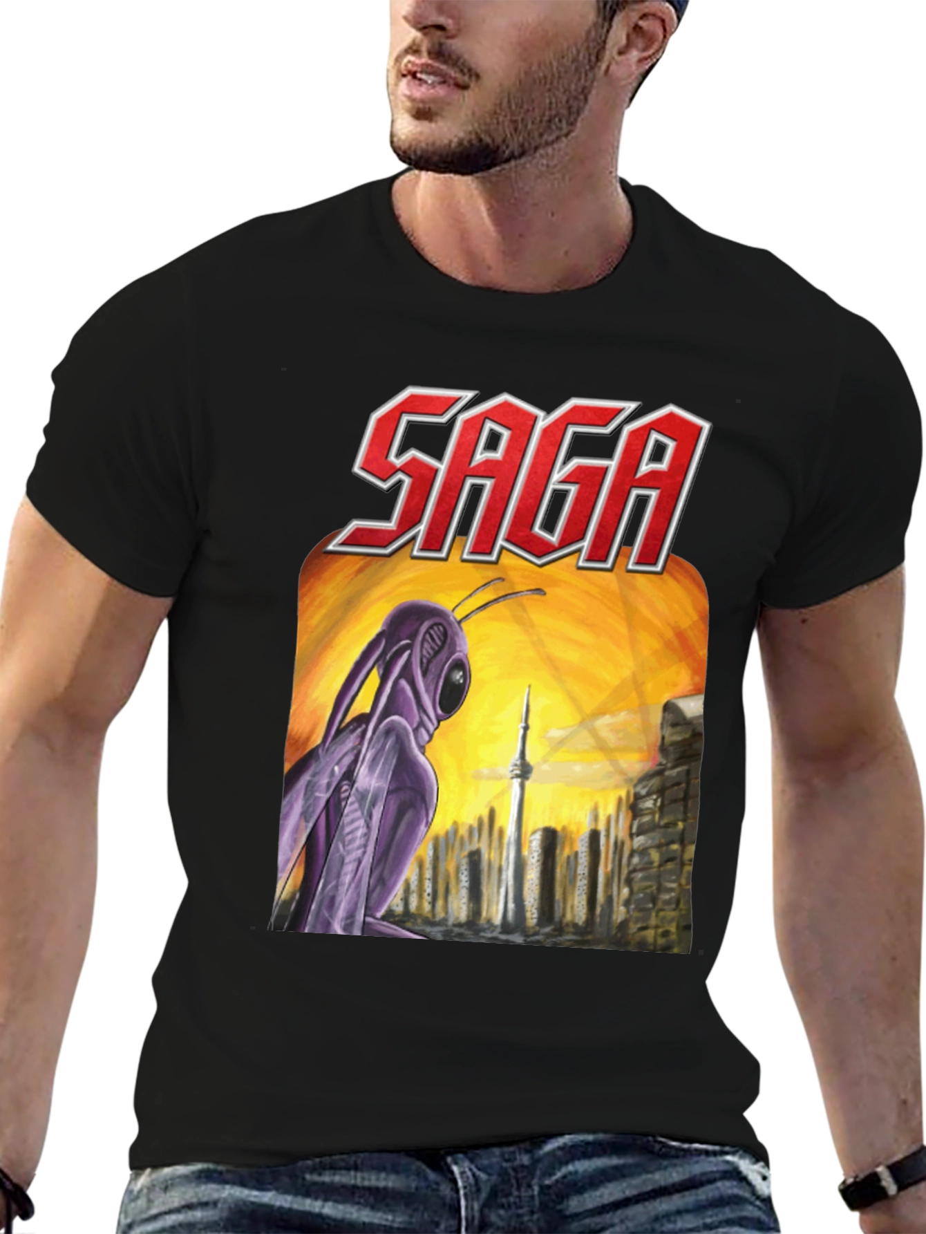 Saga Worlds Apart Album Cover T-Shirt