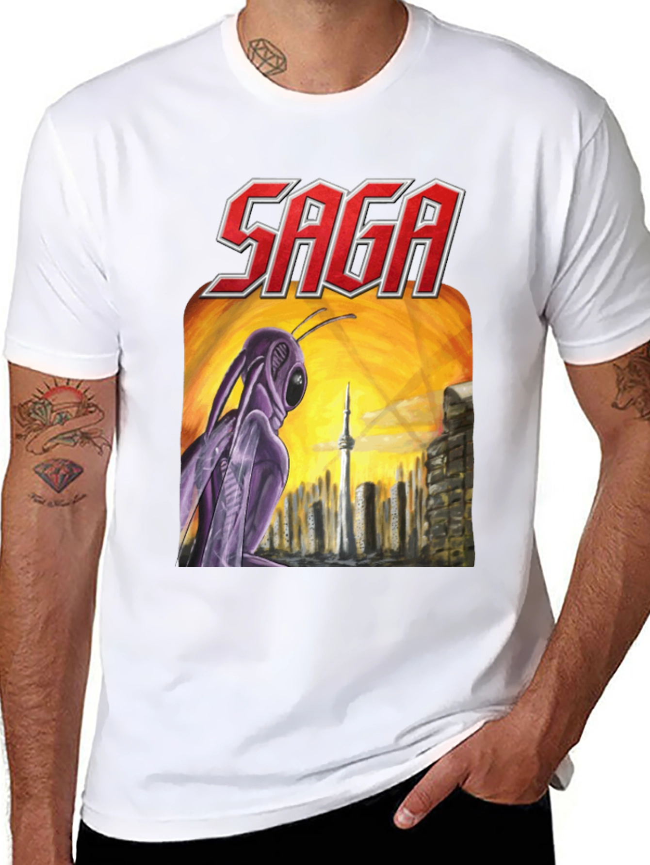 Saga Worlds Apart Album Cover T-Shirt
