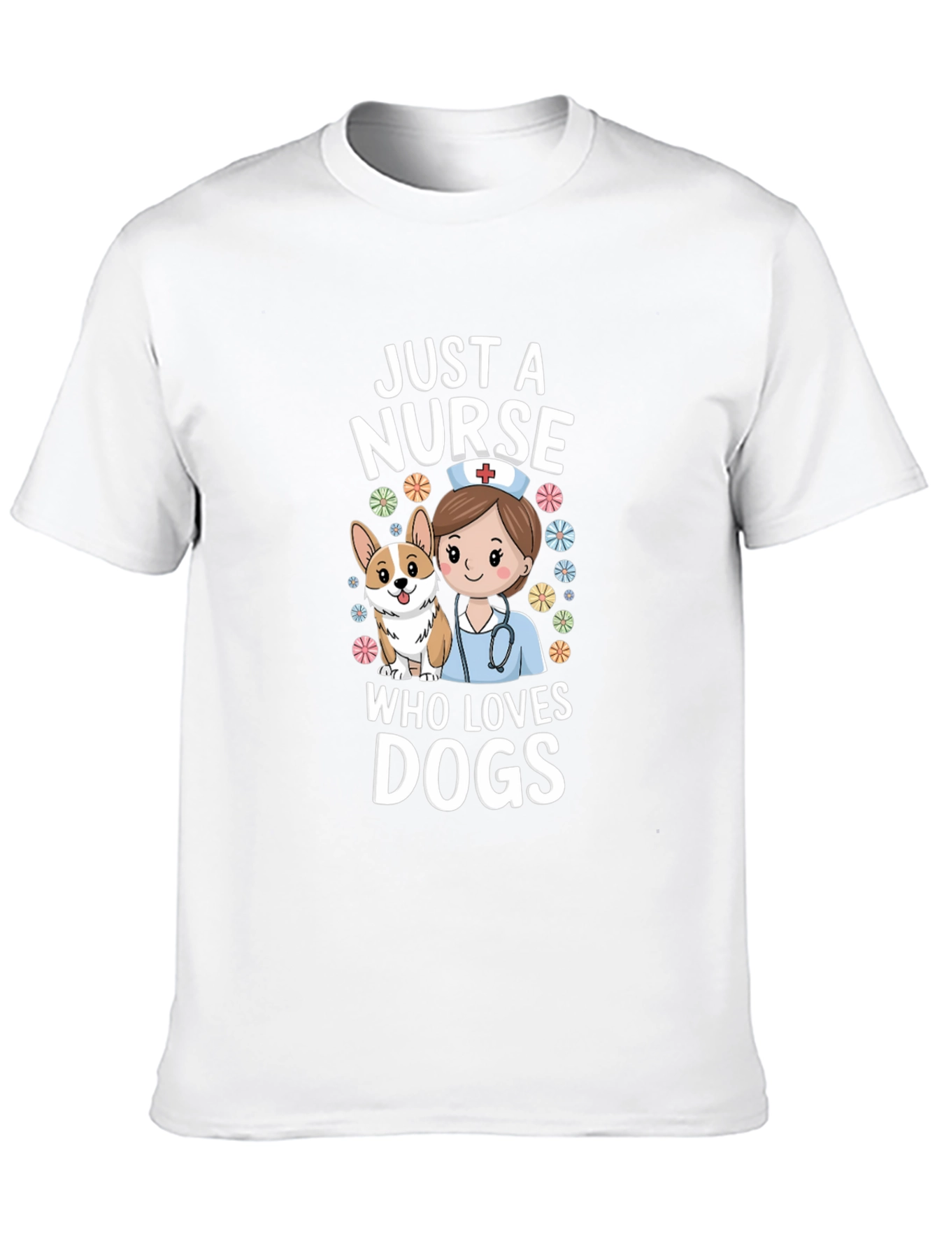 Nurse and Dog Lover Graphic T-Shirt