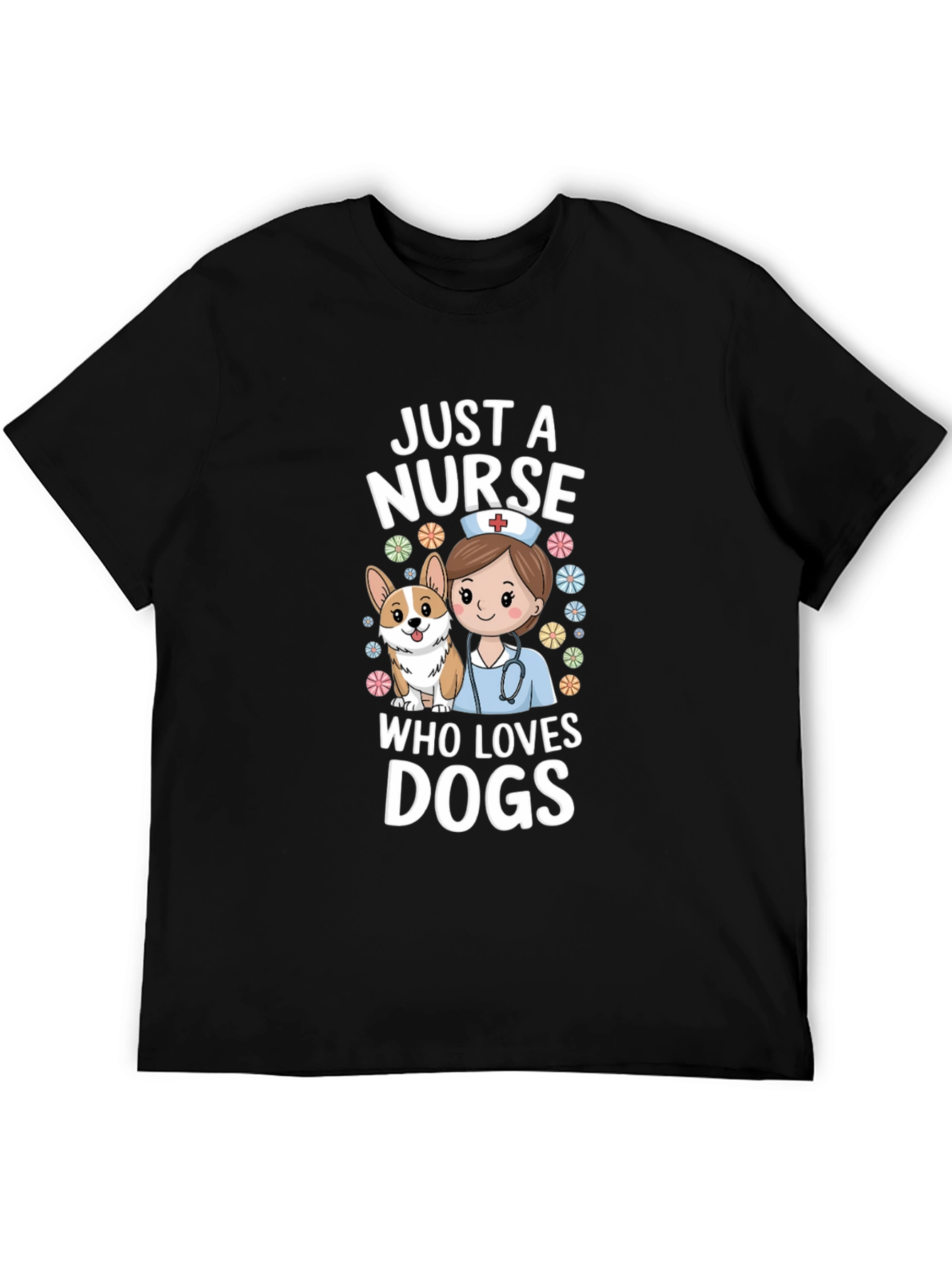 Nurse and Dog Lover Graphic T-Shirt