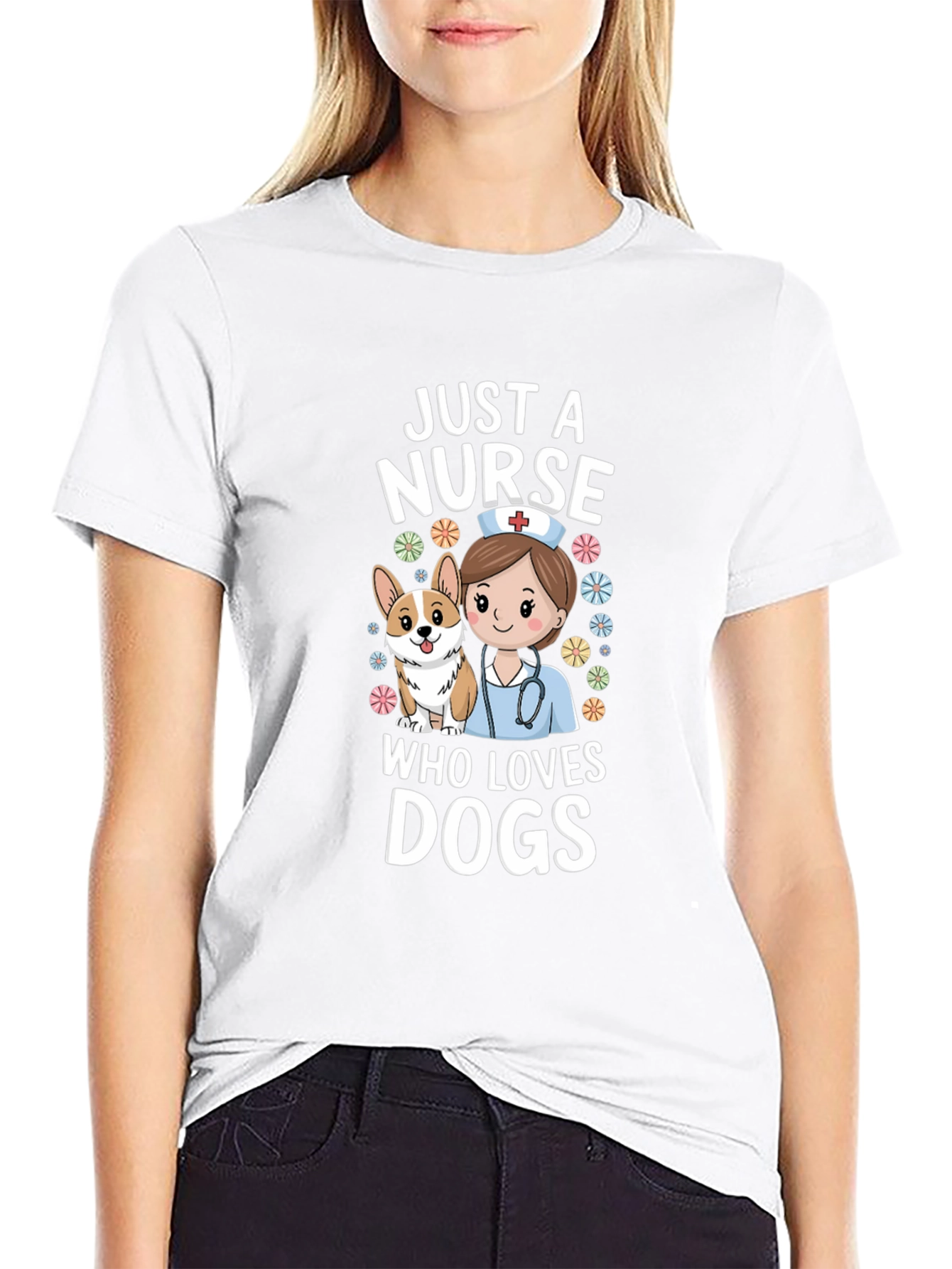 Nurse and Dog Lover Graphic T-Shirt