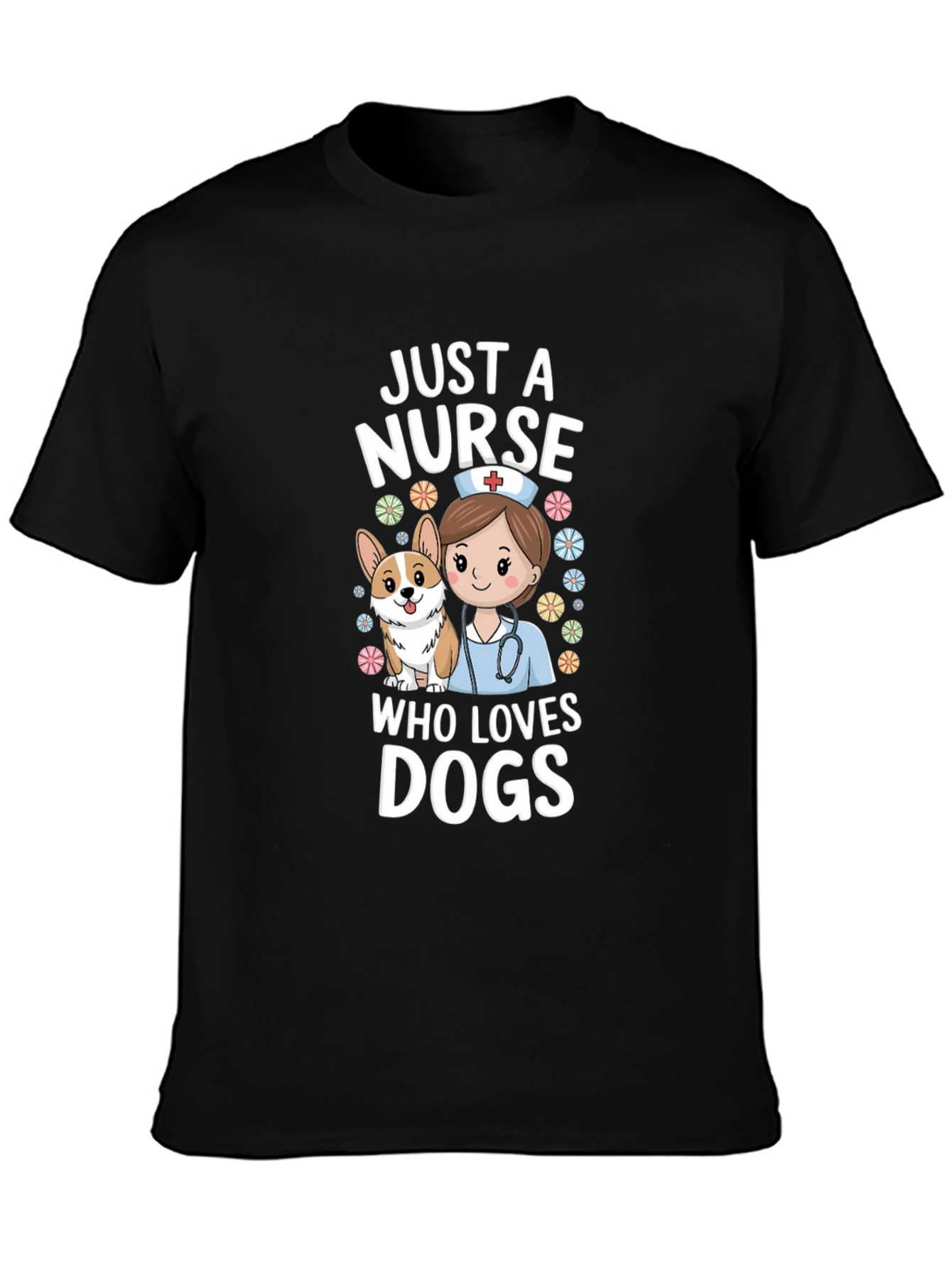 Nurse and Dog Lover Graphic T-Shirt