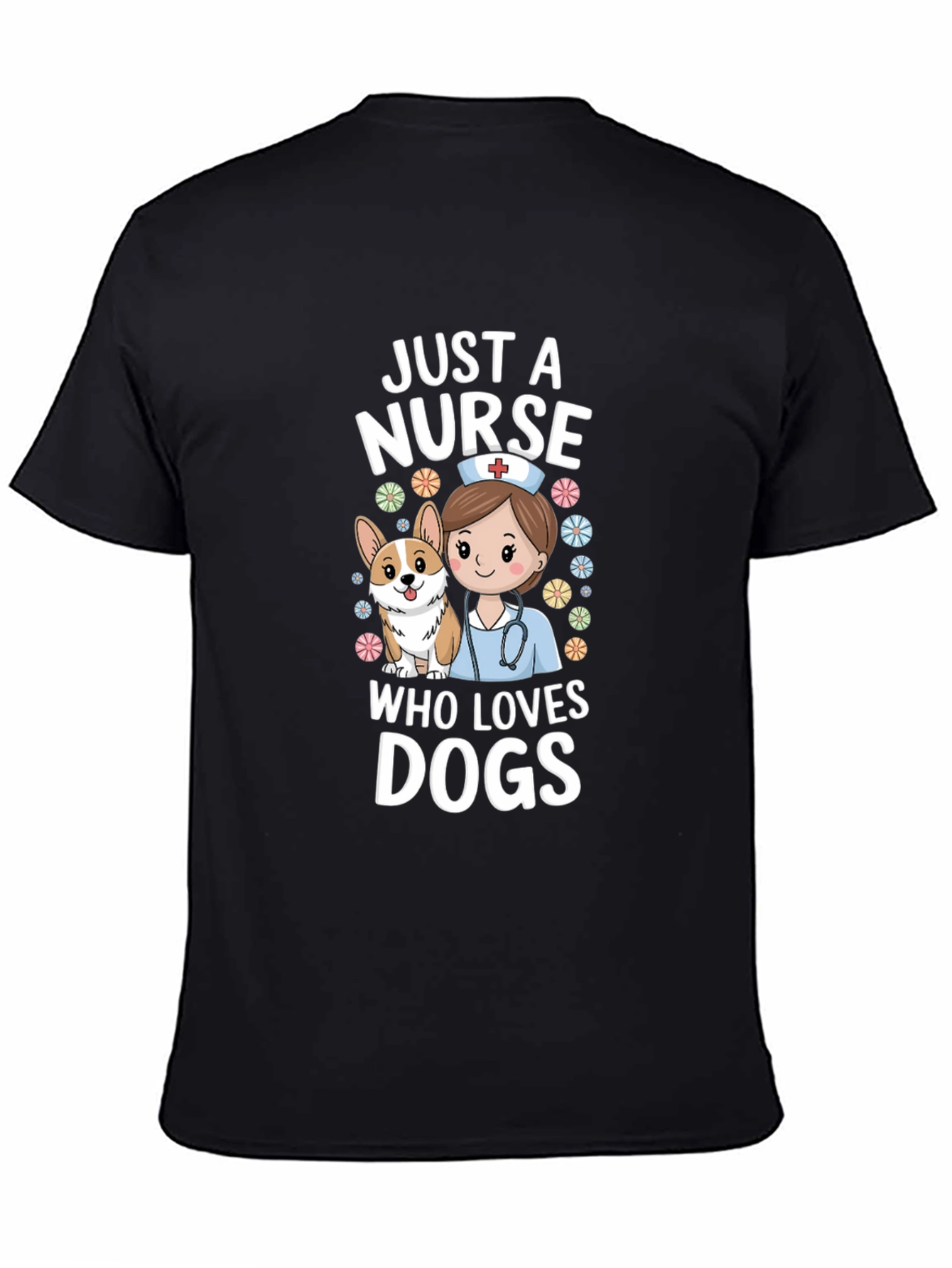 Nurse and Dog Lover Graphic T-Shirt