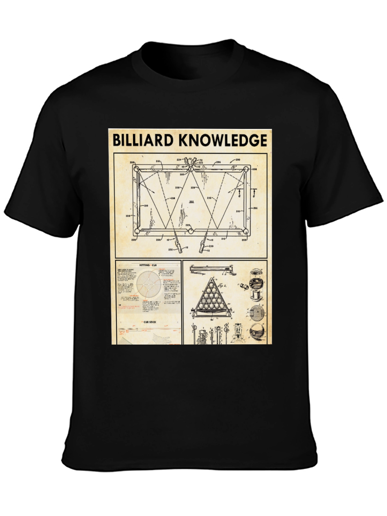 Billiard Knowledge Graphic T-Shirt