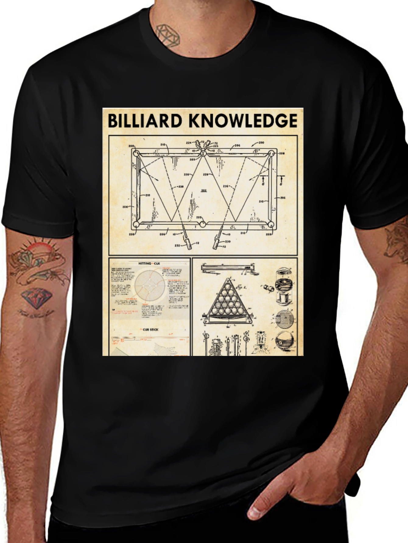 Billiard Knowledge Graphic T-Shirt