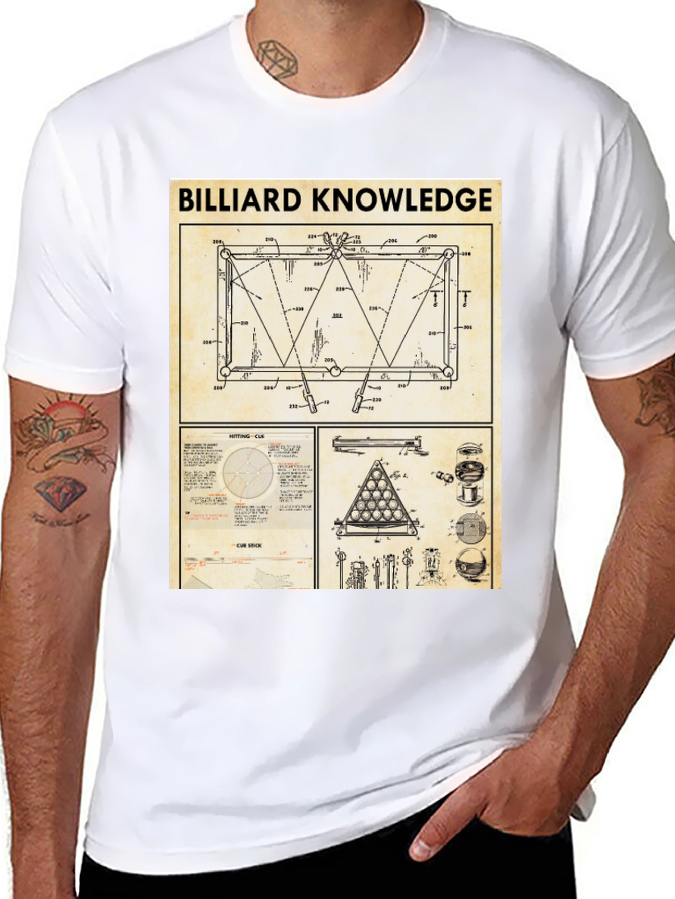 Billiard Knowledge Graphic T-Shirt