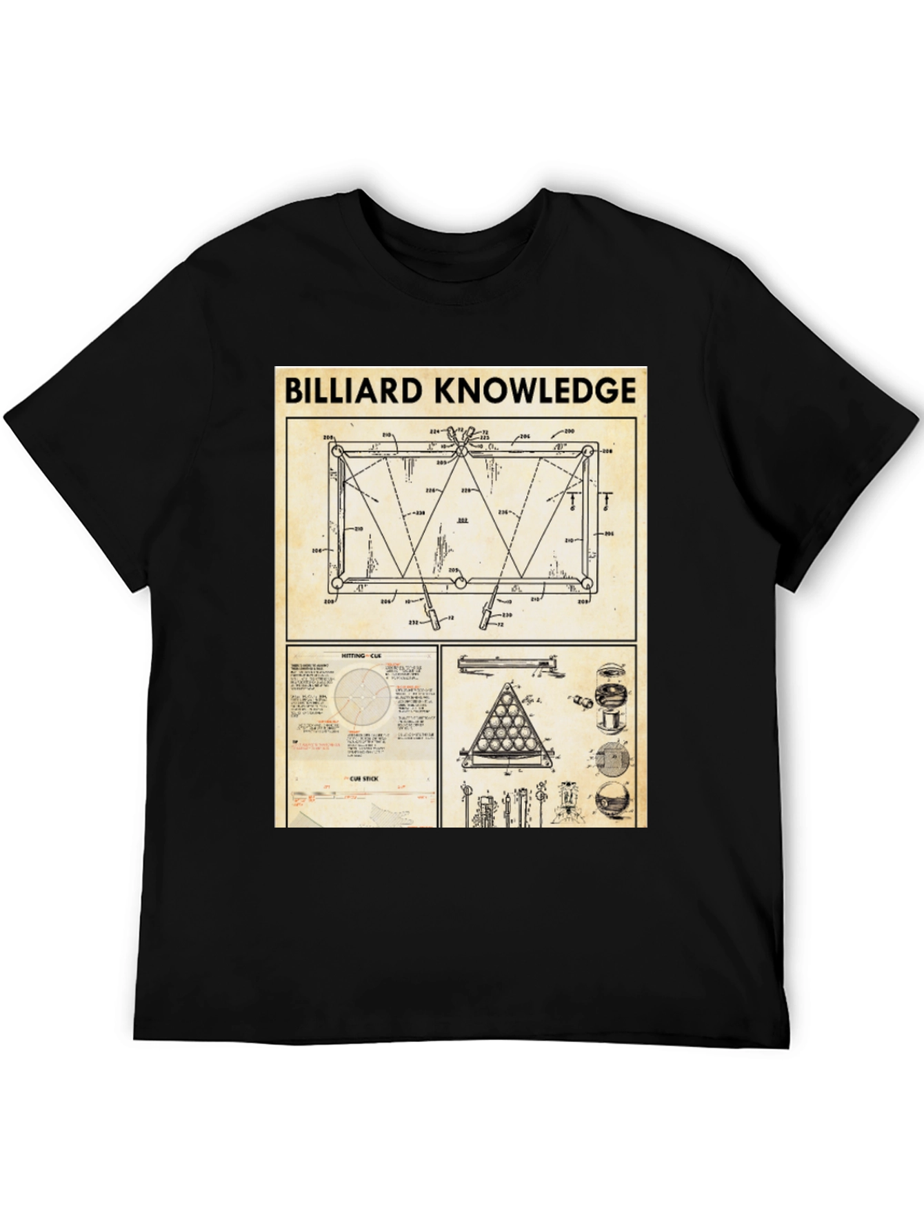 Billiard Knowledge Graphic T-Shirt