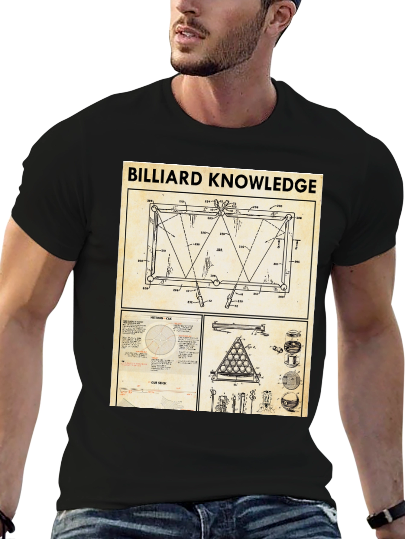 Billiard Knowledge Graphic T-Shirt