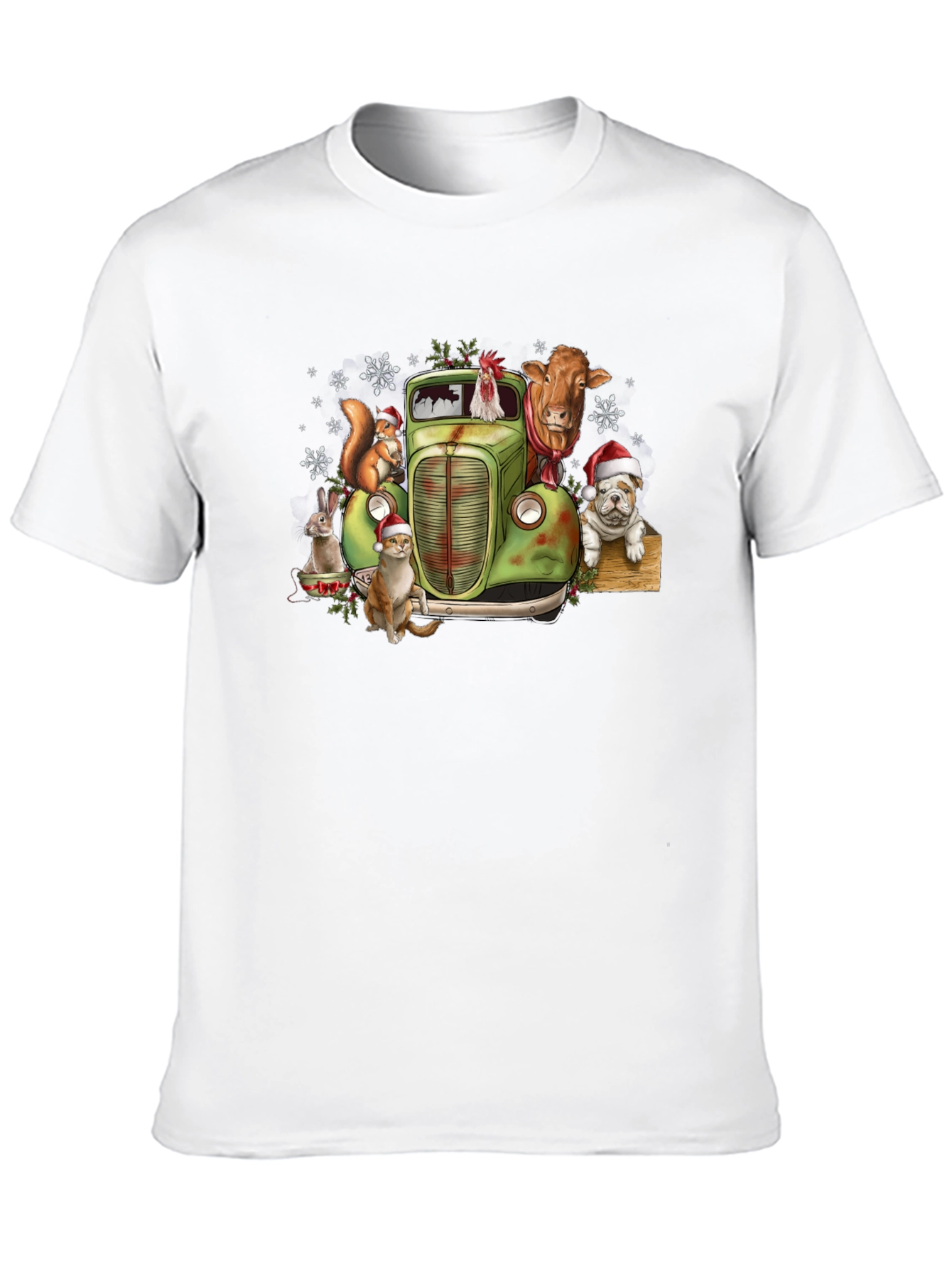Festive Farm Animal Truck Graphic Tee