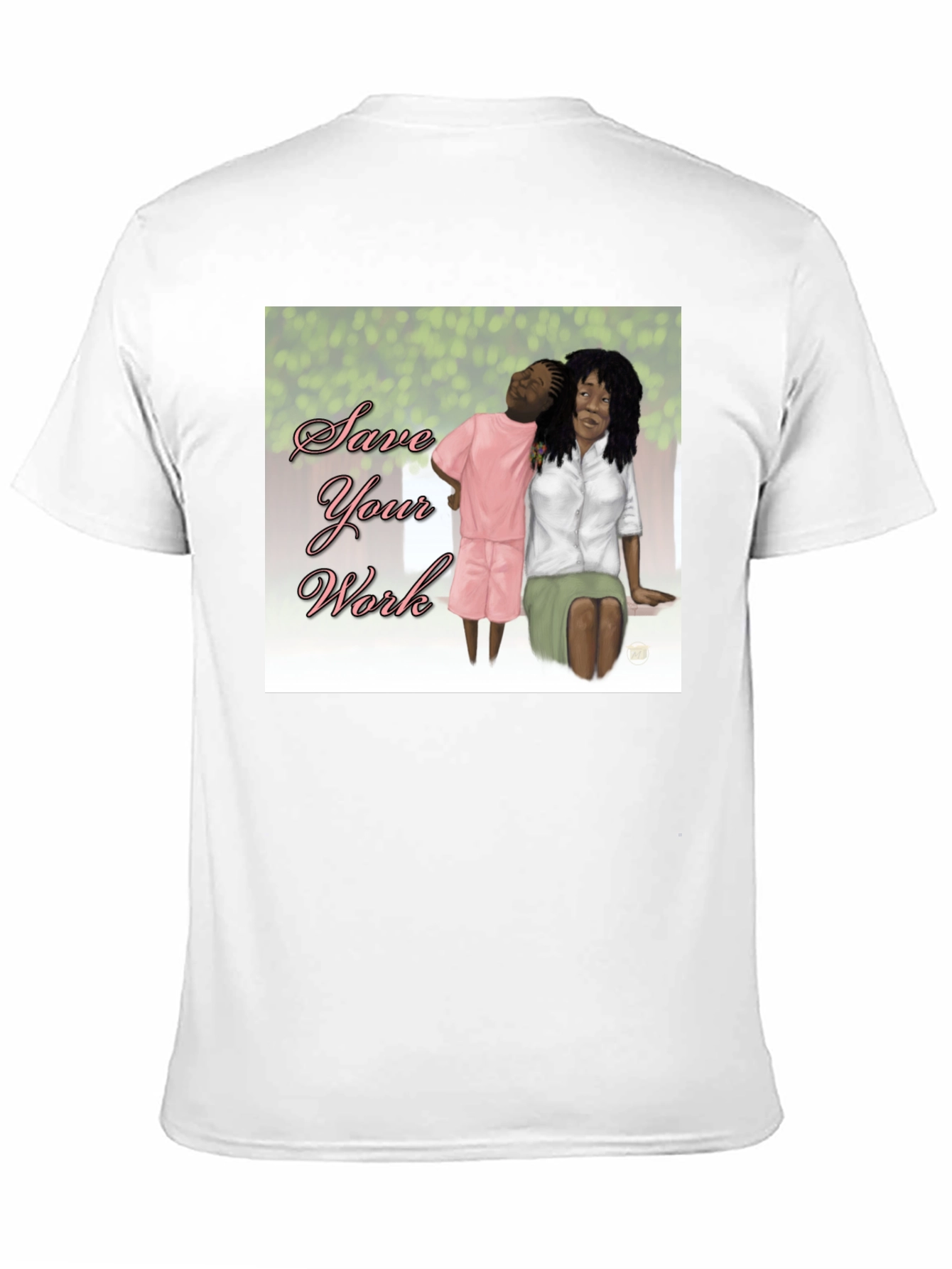 Save Your Work T-Shirt Black Cotton