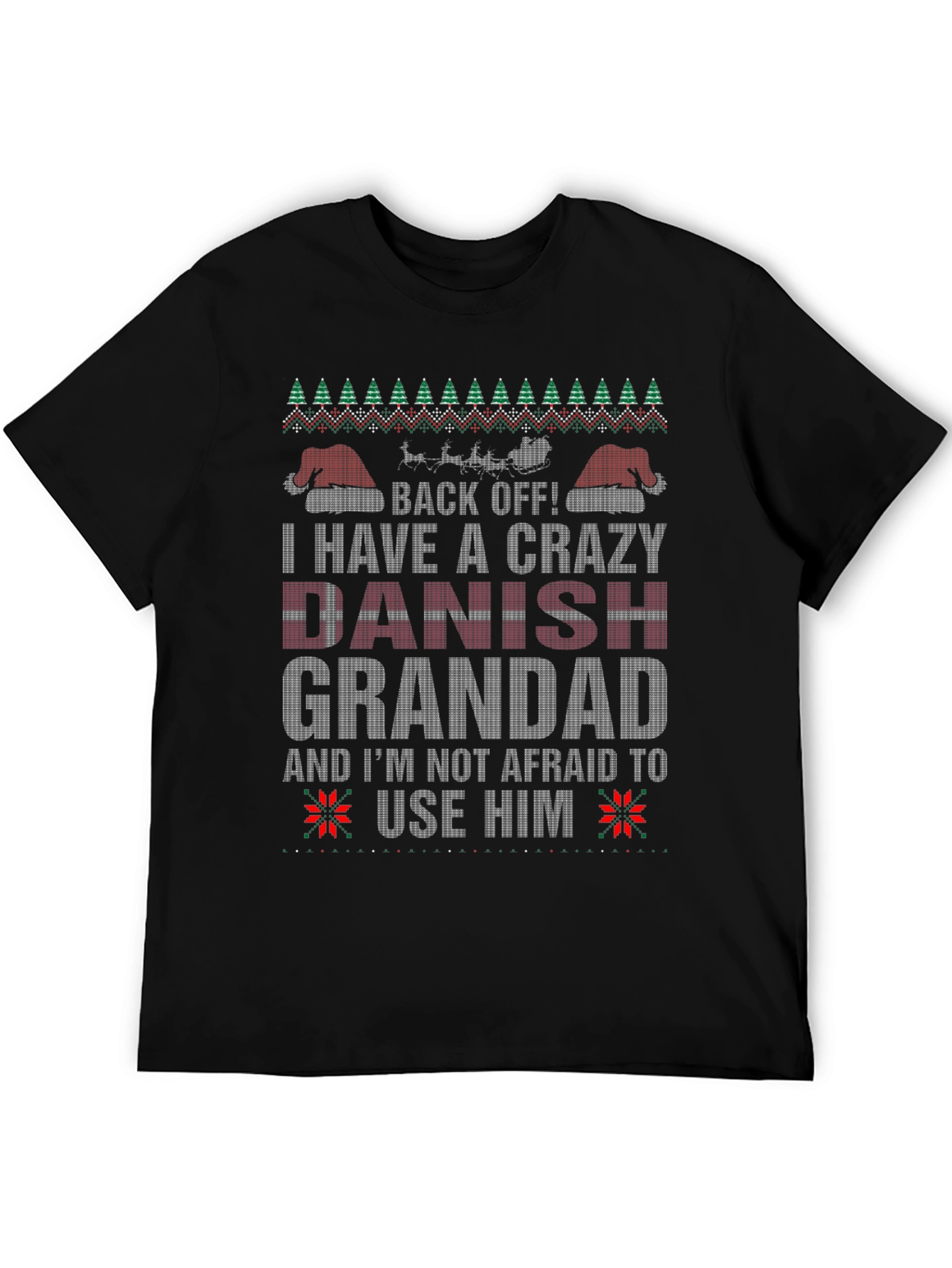 Crazy Danish Grandad Christmas T-Shirt
