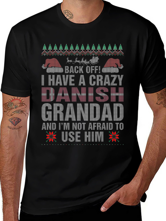 Crazy Danish Grandad Christmas T-Shirt