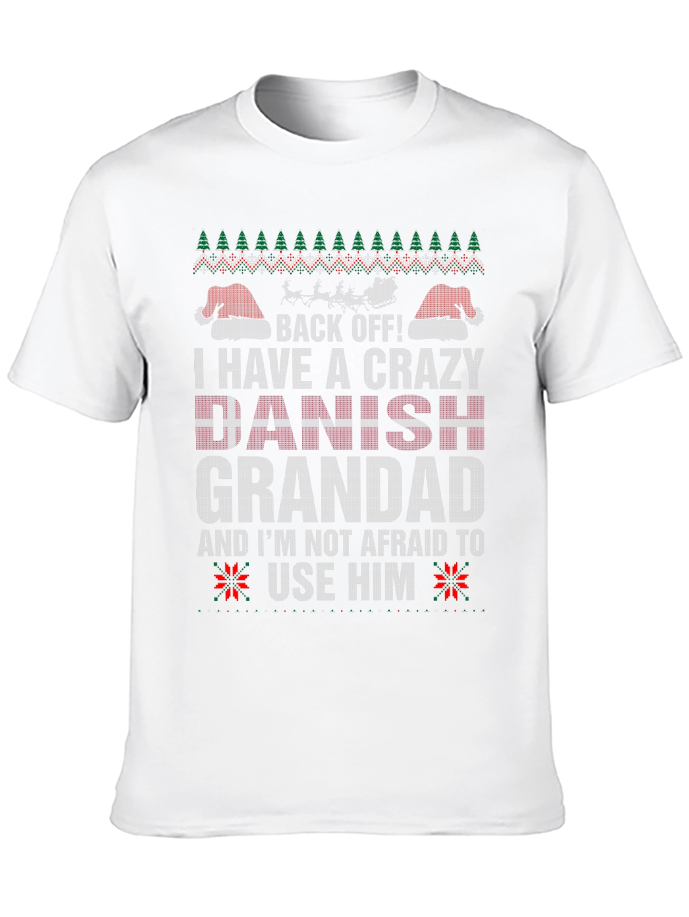 Crazy Danish Grandad Christmas T-Shirt