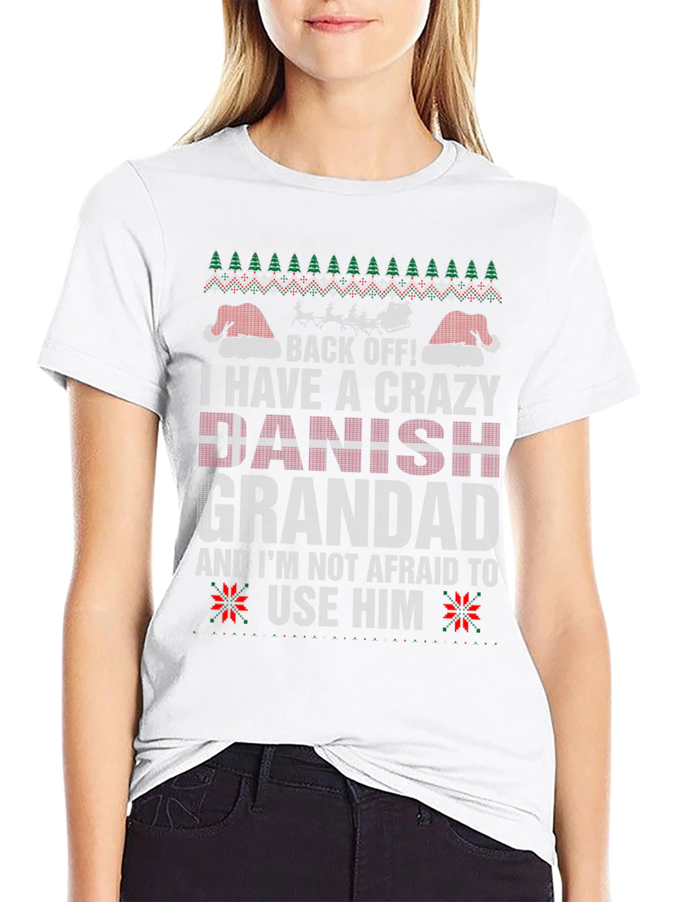 Crazy Danish Grandad Christmas T-Shirt