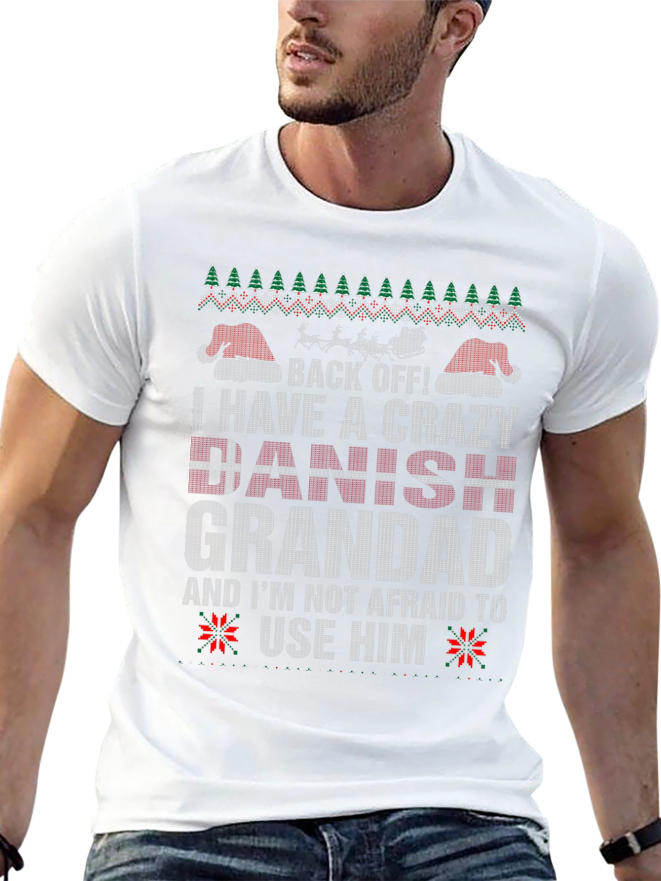 Crazy Danish Grandad Christmas T-Shirt