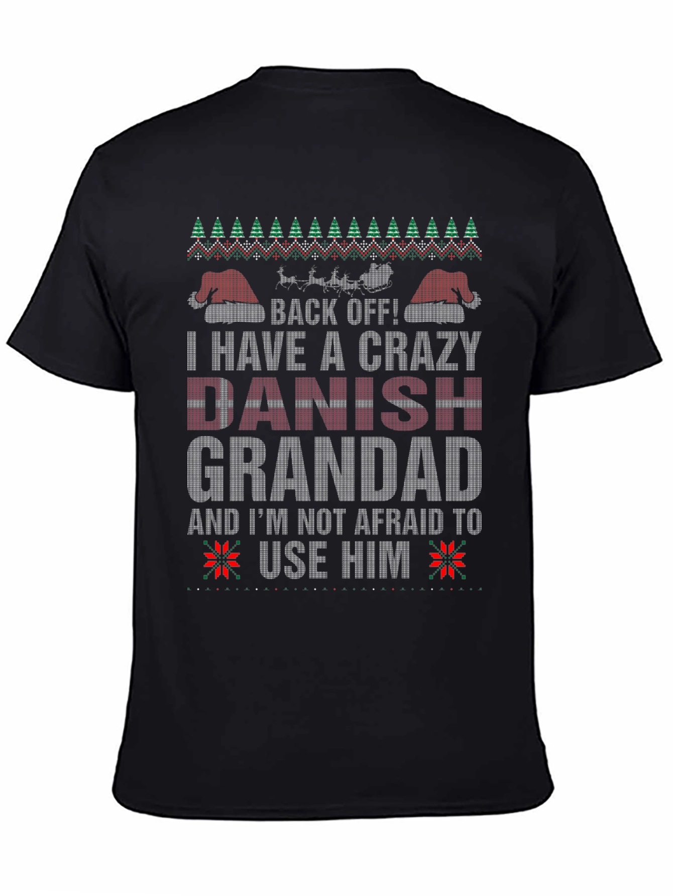 Crazy Danish Grandad Christmas T-Shirt
