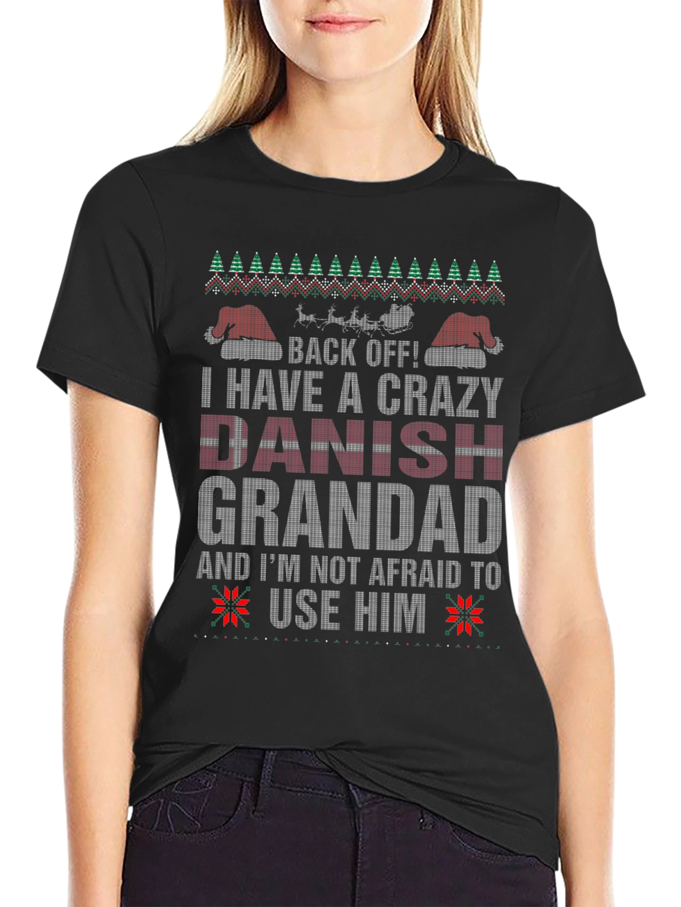 Crazy Danish Grandad Christmas T-Shirt