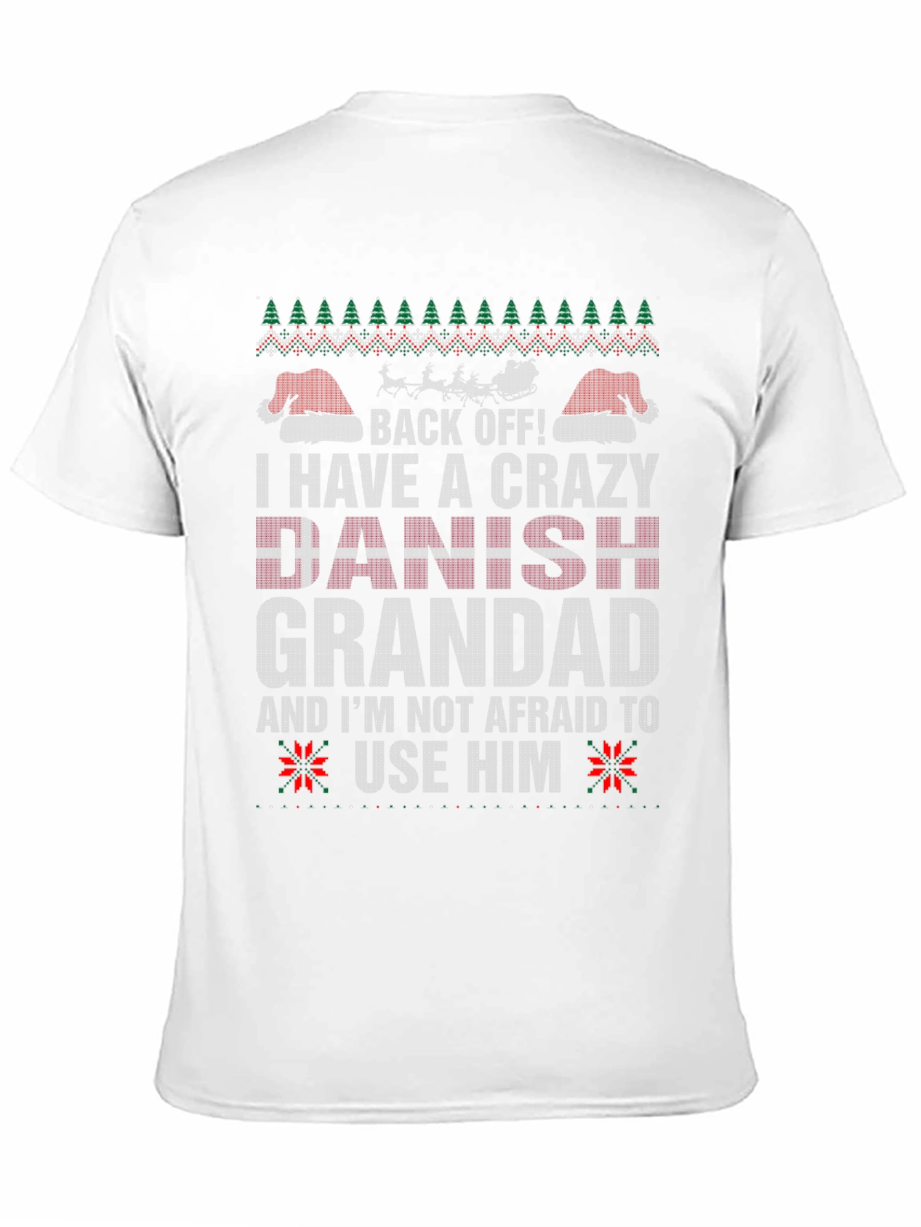 Crazy Danish Grandad Christmas T-Shirt