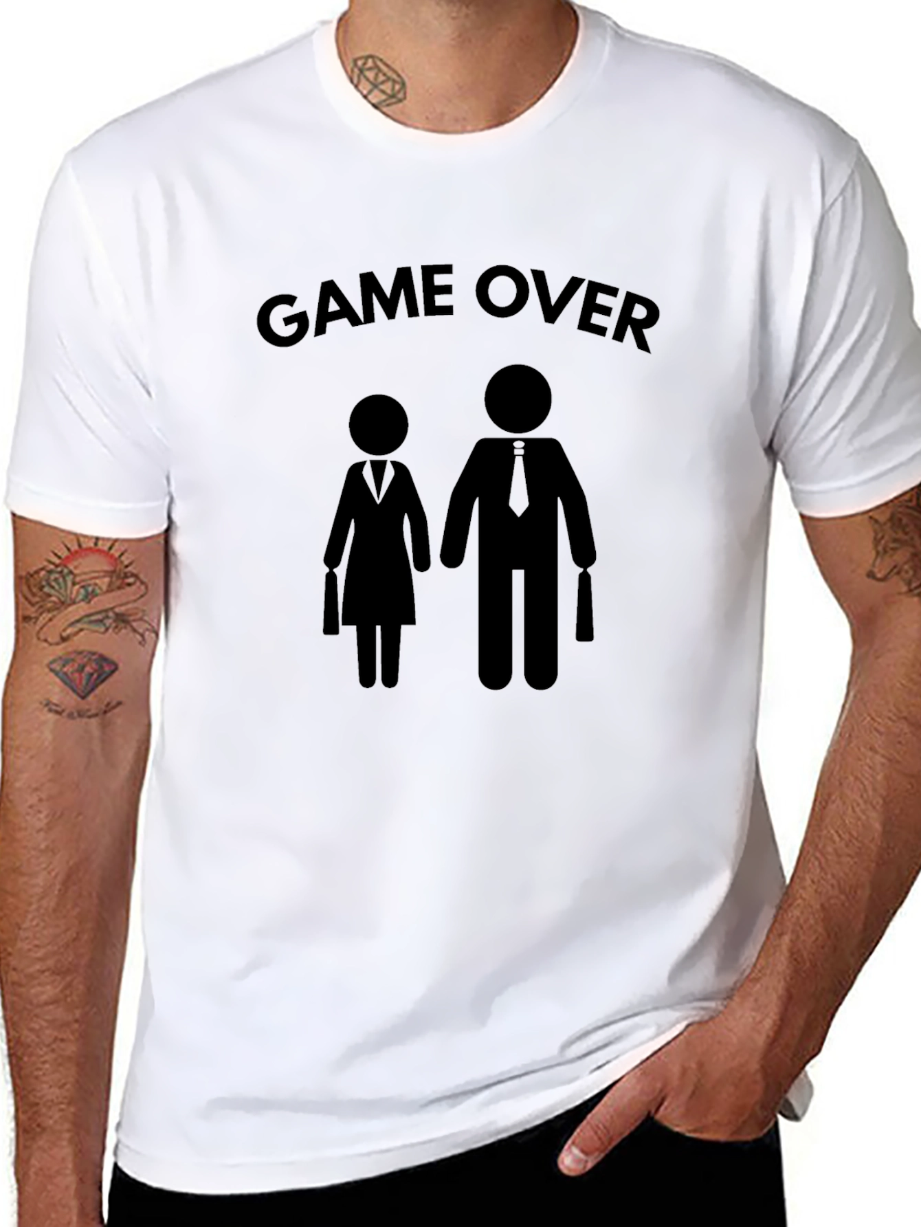 Game Over Marriage T-Shirt - Funny Newlywed Tee