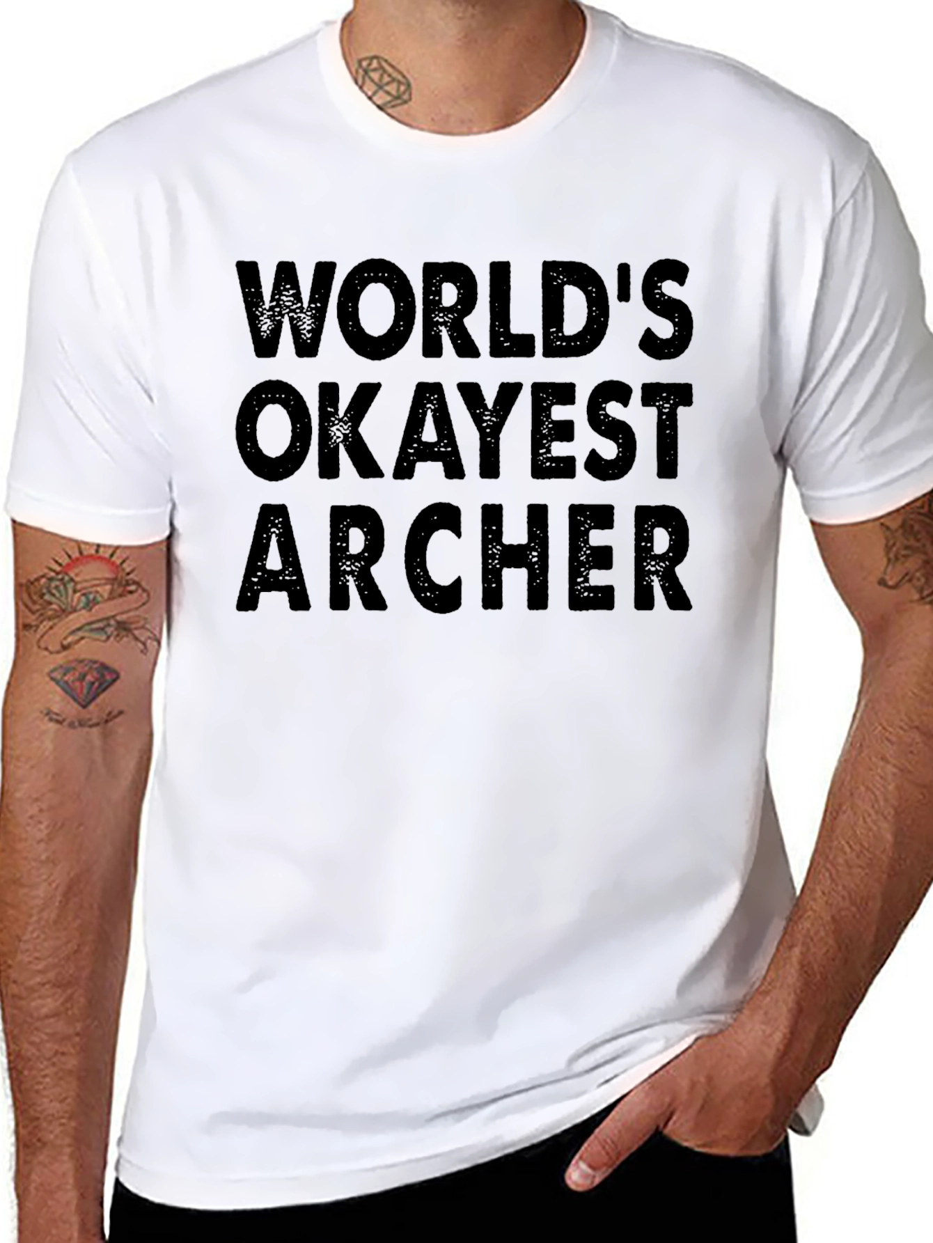 Worlds Okayest Archer T-Shirt Funny Archery Tee