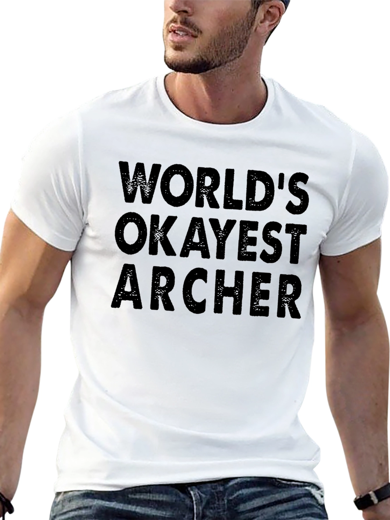 Worlds Okayest Archer T-Shirt Funny Archery Tee