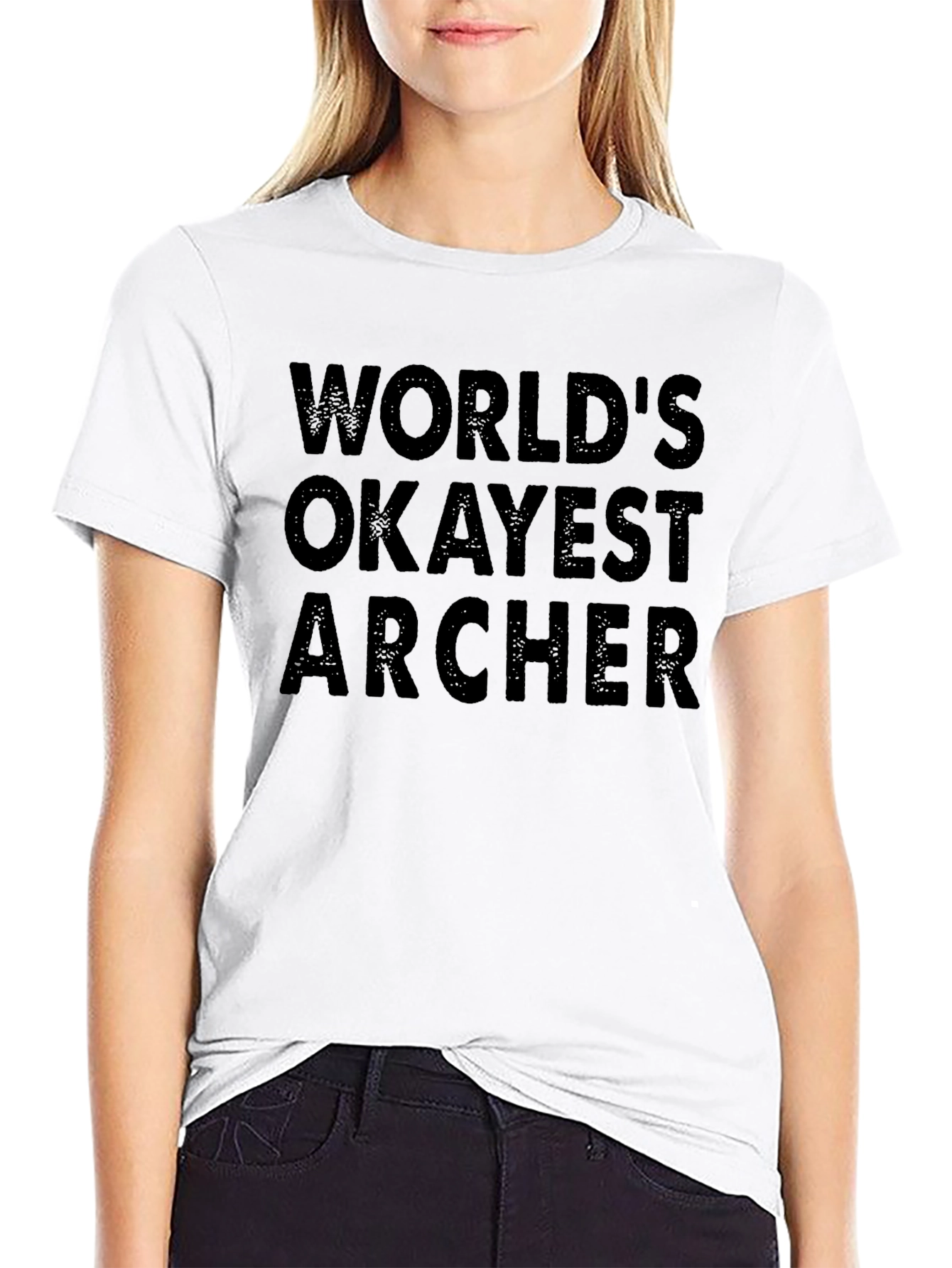 Worlds Okayest Archer T-Shirt Funny Archery Tee