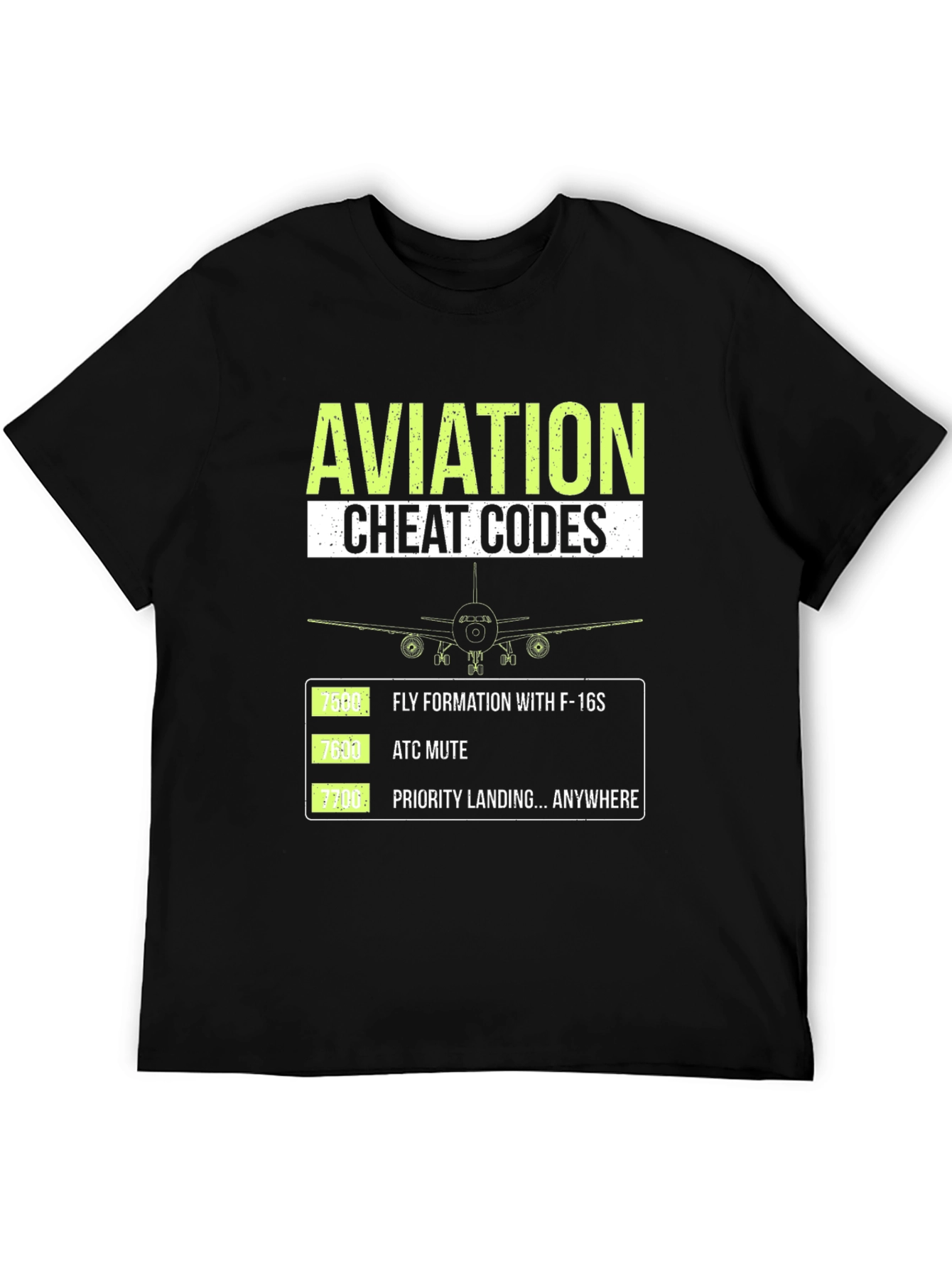 Aviation Cheat Codes Graphic T-Shirt